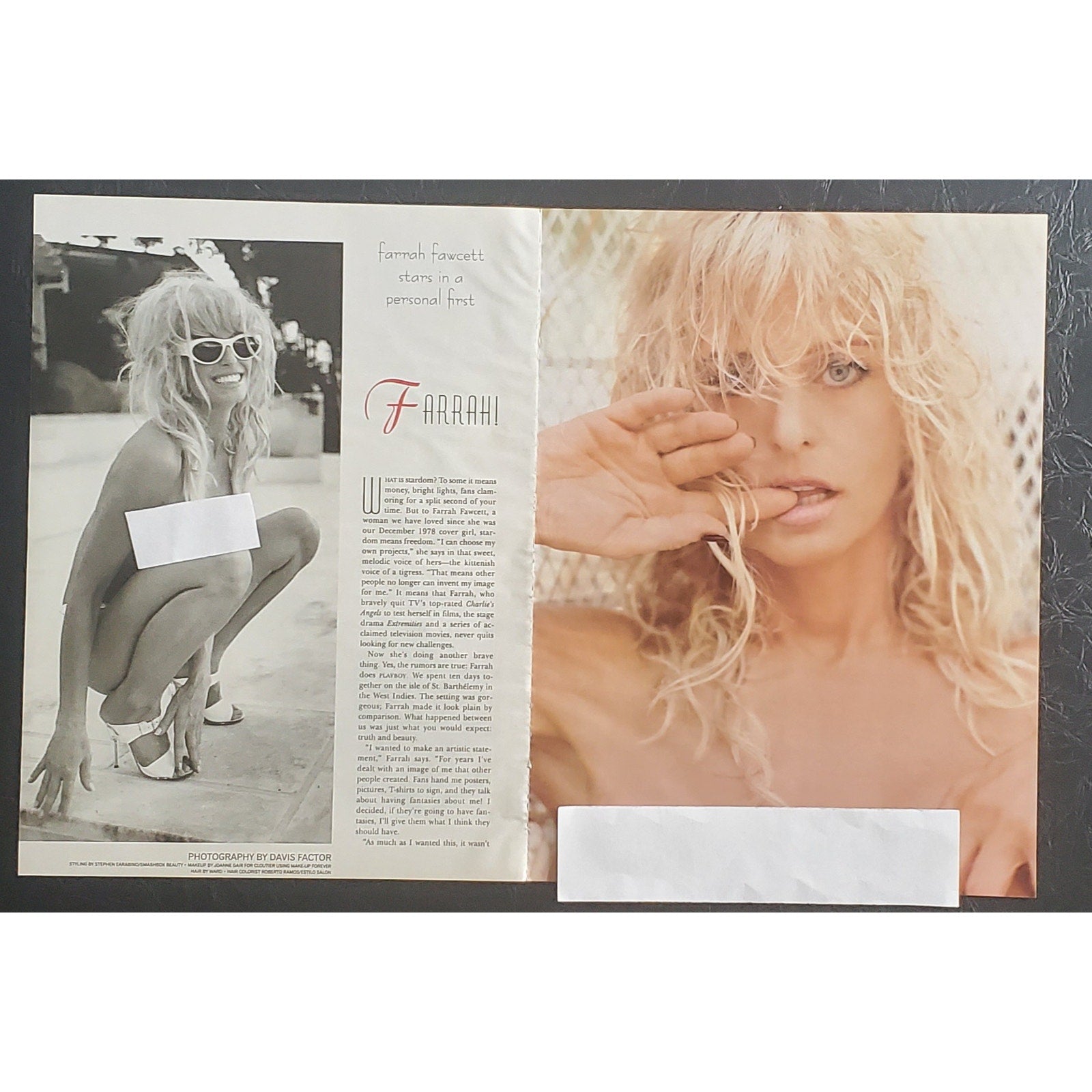 Playboy PICTORIAL ONLY - Actress FARRAH FAWCETT   December, 1995    10 Pages