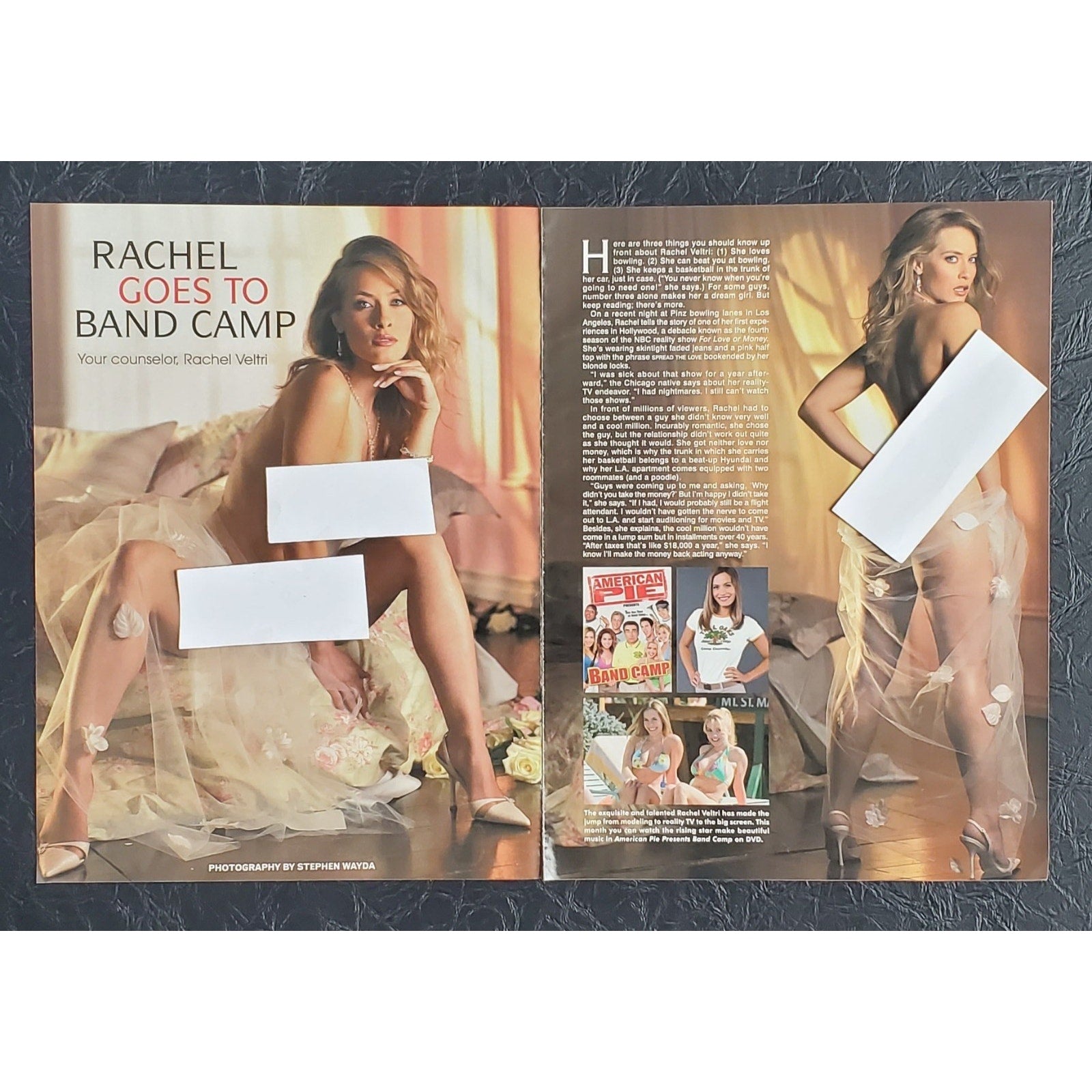 Playboy PICTORIAL ONLY - Actress RACHEL VELTRI December, 2005 8 Pages