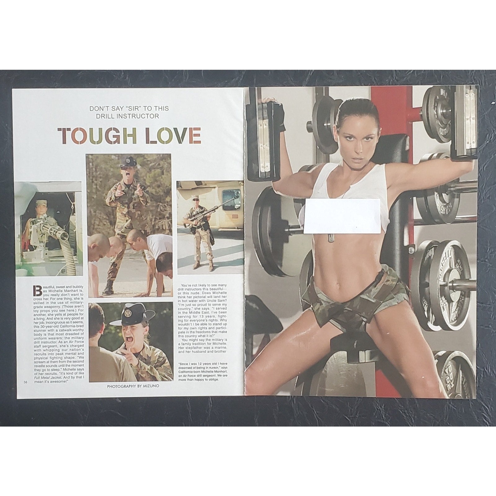 Playboy PICTORIAL ONLY - Drill Sgt MICHELLE MANHART February, 2007 6 Pages