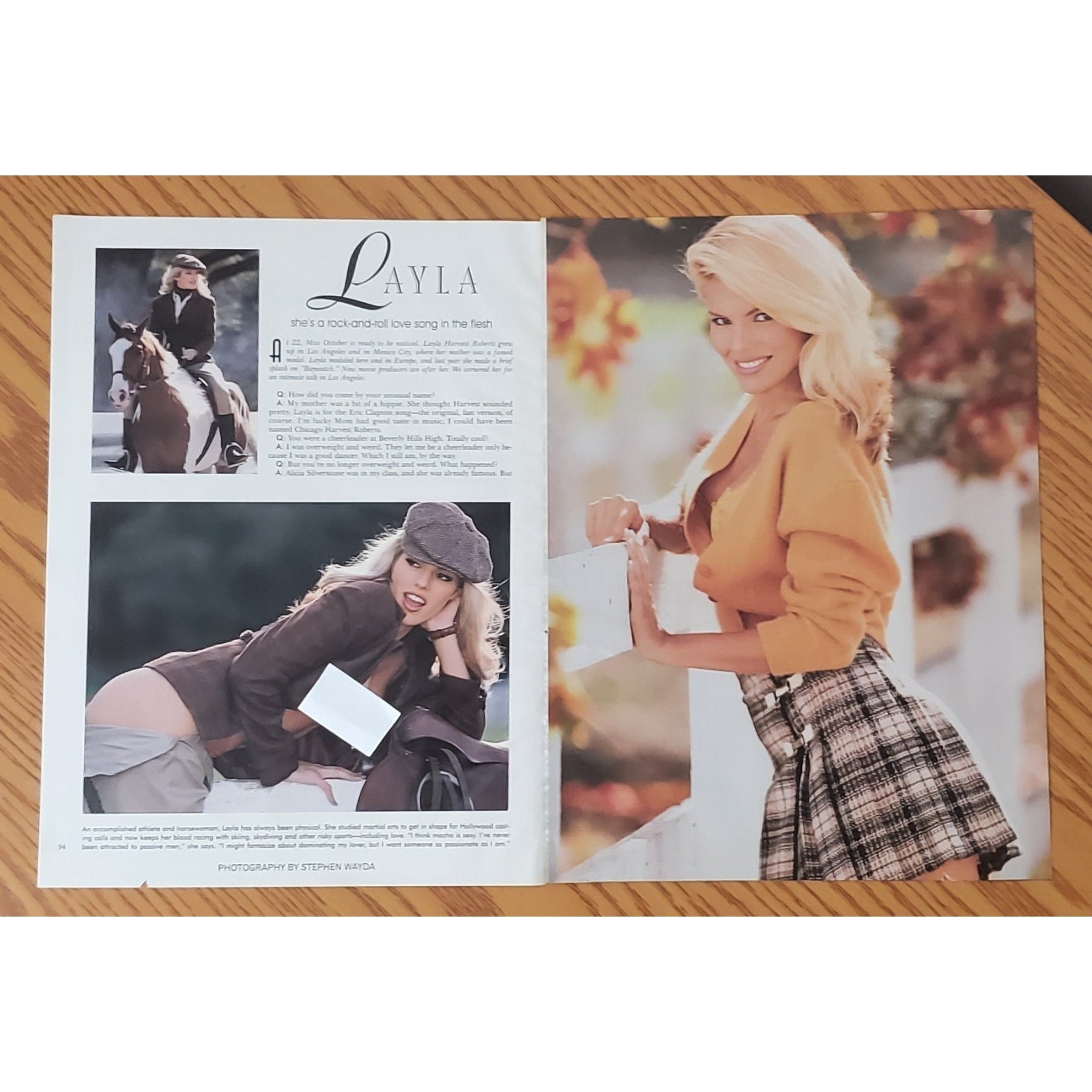 Playboy PICTORIAL ONLY - Playmate LAYLA ROBERTS October, 1997 7 pages