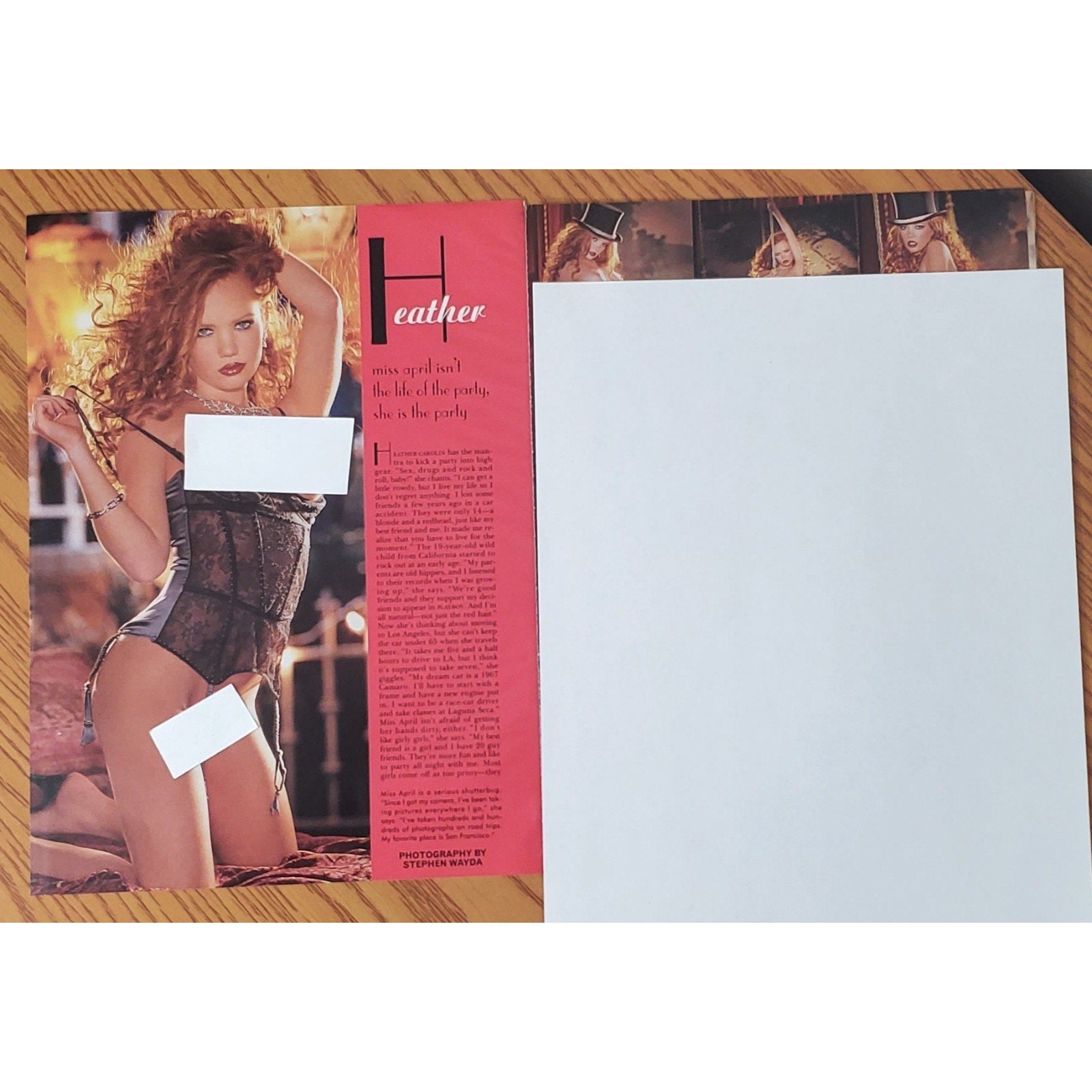 Playboy PICTORIAL ONLY - Playmate HEATHER CAROLIN April, 2002 7 pages