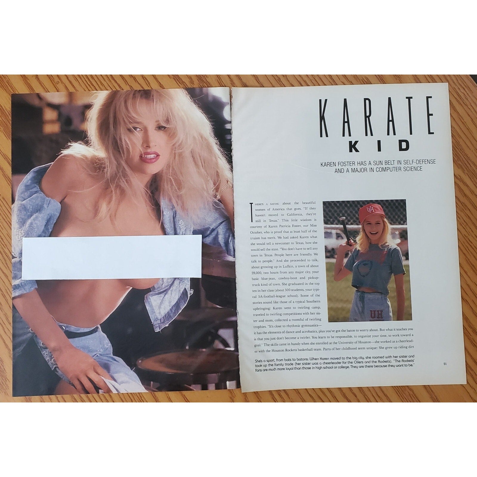 Playboy PICTORIAL ONLY - Playmate KAREN FOSTER October, 1989 7 pages