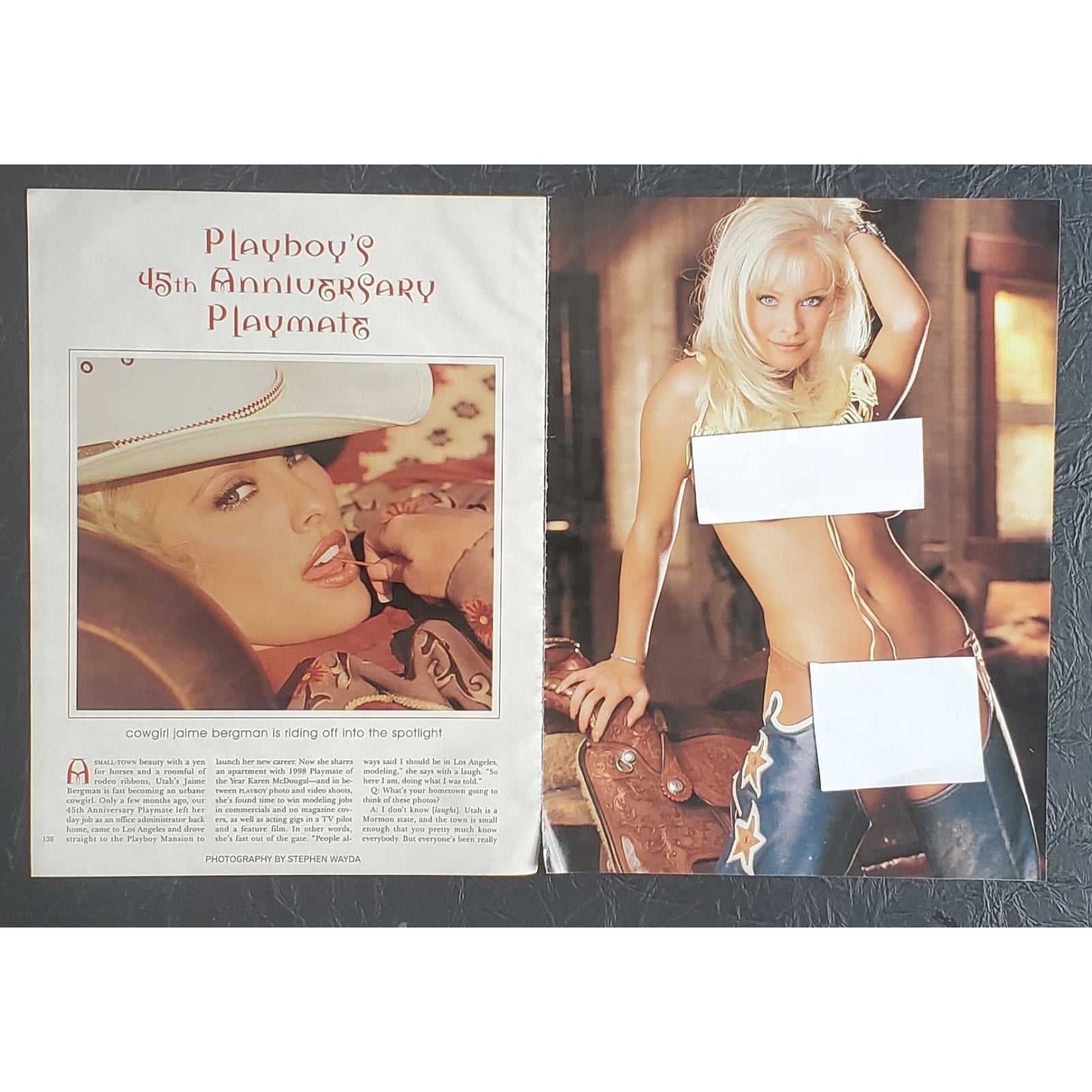 Playboy PICTORIAL ONLY - Playmate JAIME BERGMAN January, 1999 7 pages