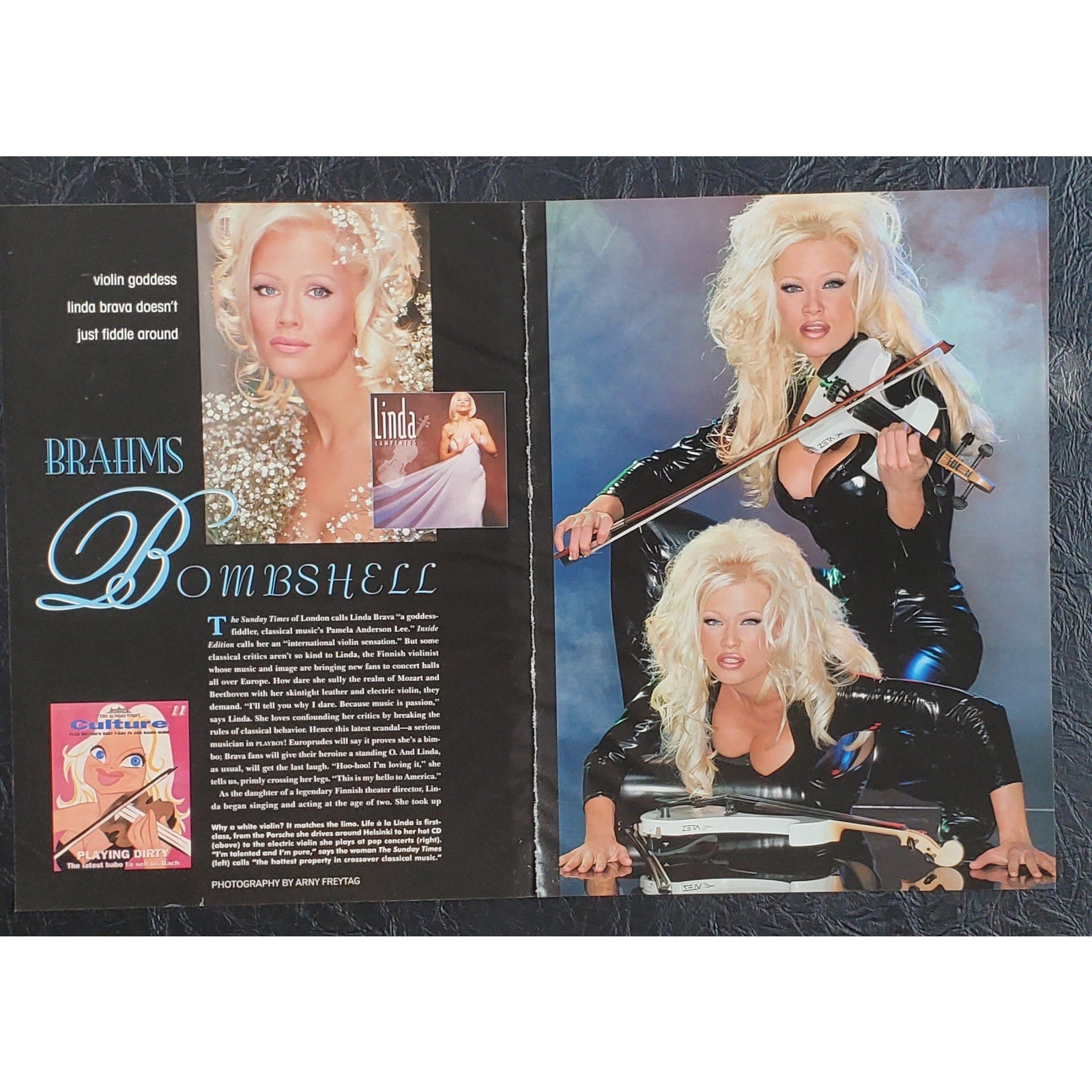 Playboy PICTORIAL ONLY - Violinist LIND BRAVA  April, 1998  10 pages