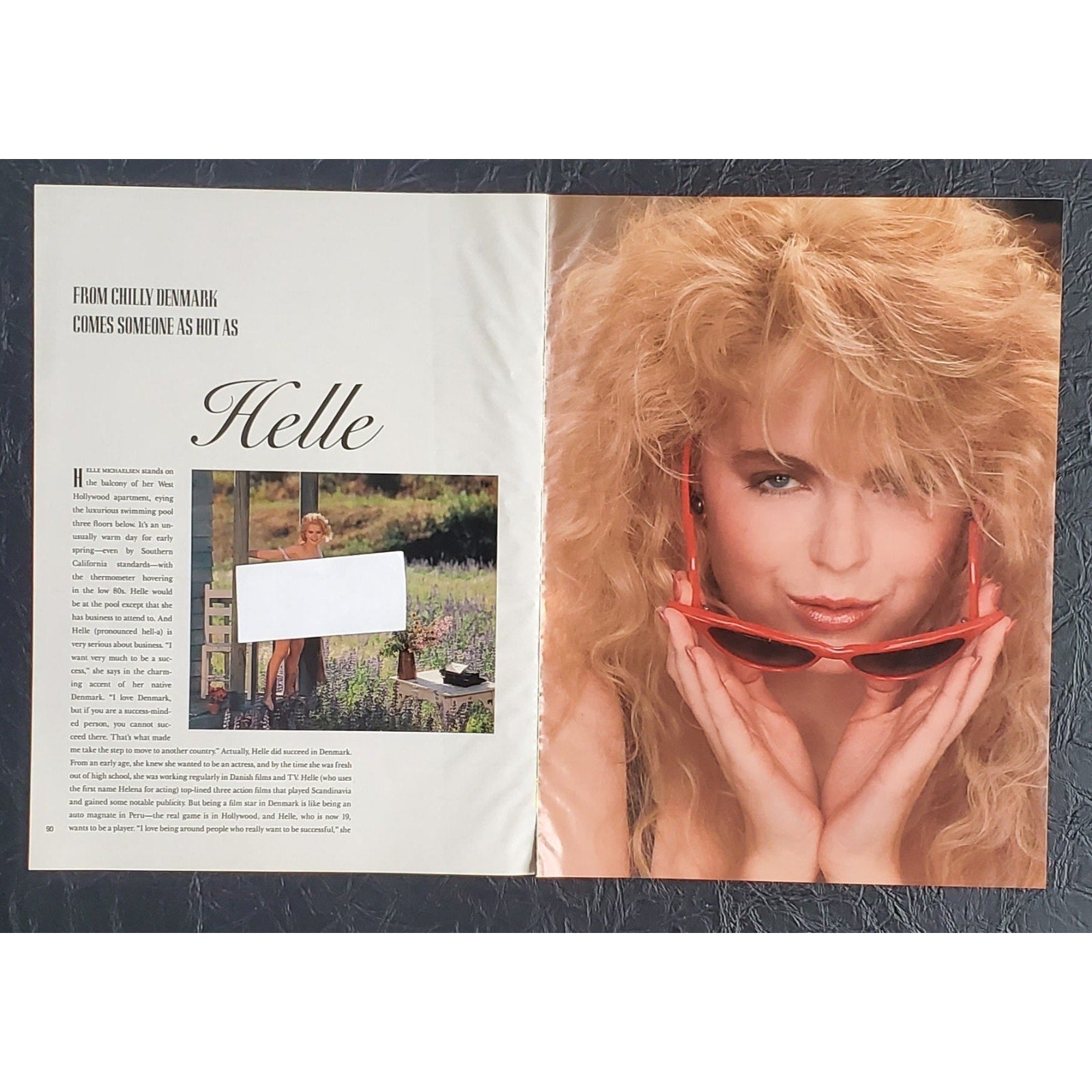 Playboy PICTORIAL ONLY - Playmate HELLE MICHAELSEN August, 1988 7 pages