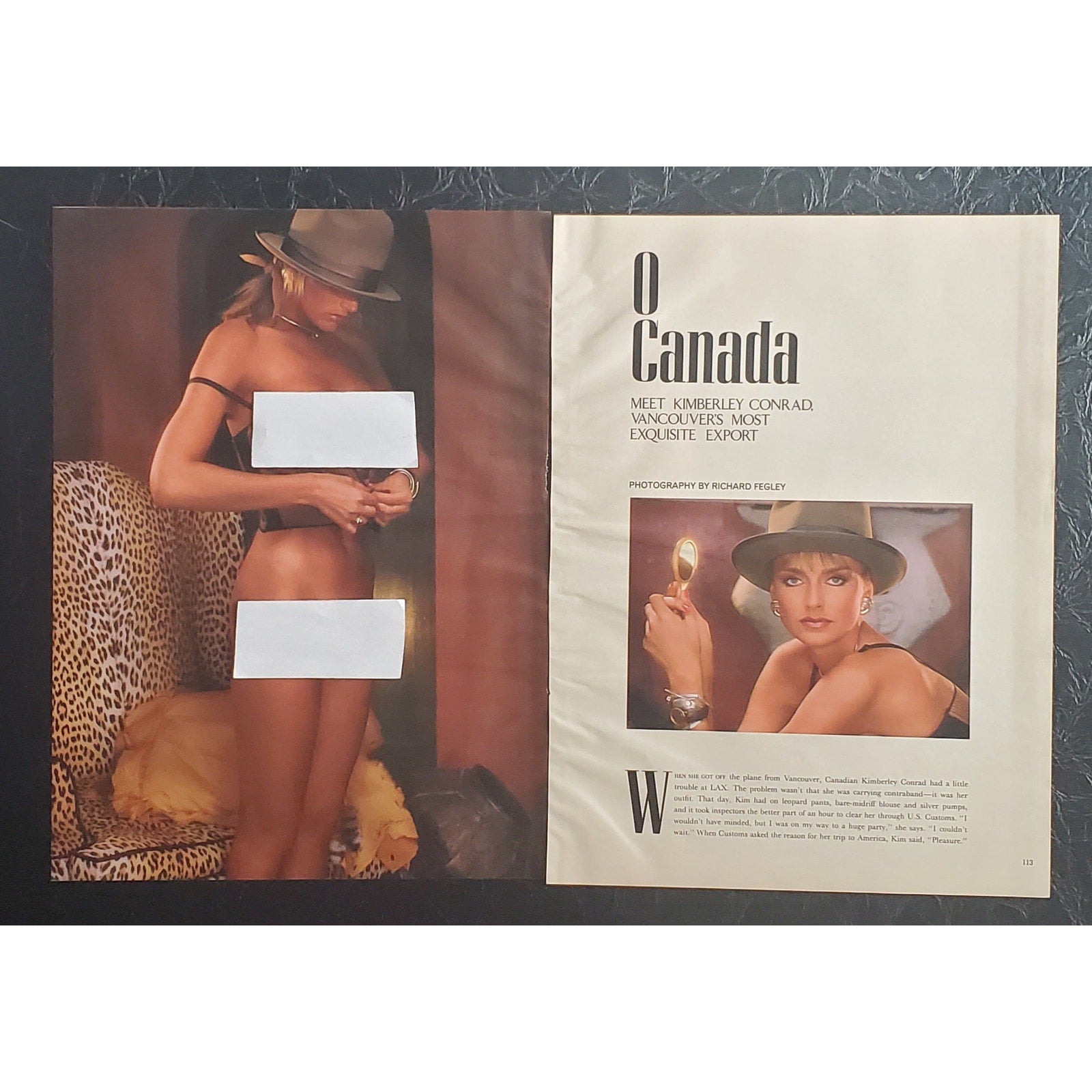Playboy PICTORIAL ONLY - Playmate KIMBERLEY CONRAD    January, 1988   7 Pages