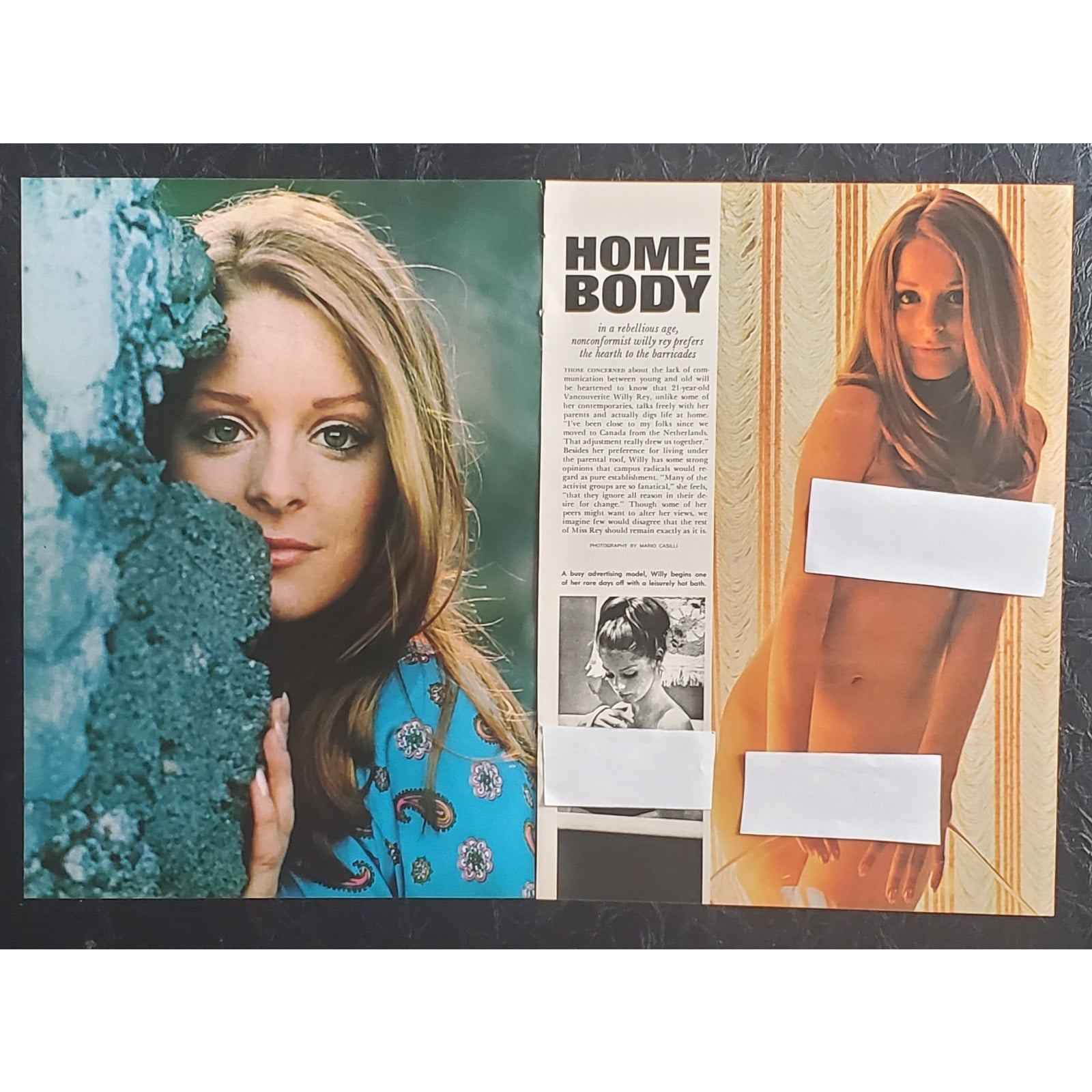 Playboy PICTORIAL ONLY - Playmate WILLY REY   February, 1971   3 Pages