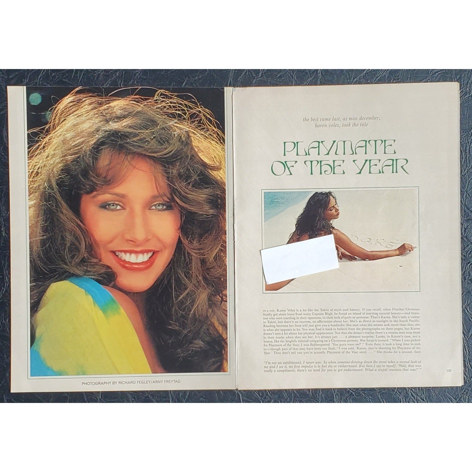 Playboy PICTORIAL ONLY - PMOY KAREN VELEZ without POSTER May, 1985 10 pgs