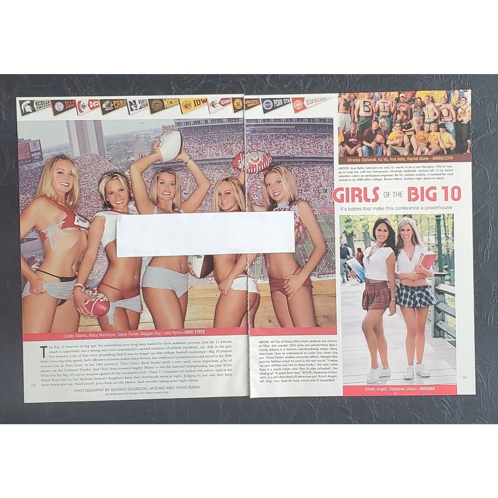 Playboy PICTORIAL ONLY - GIRLS OF THE BIG 10 October, 2003 10 Pages
