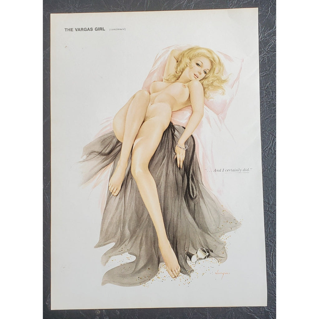 ALBERTO VARGAS Pin-Up Girl from the 1960s / Early 1970s DOUBLE SIDED