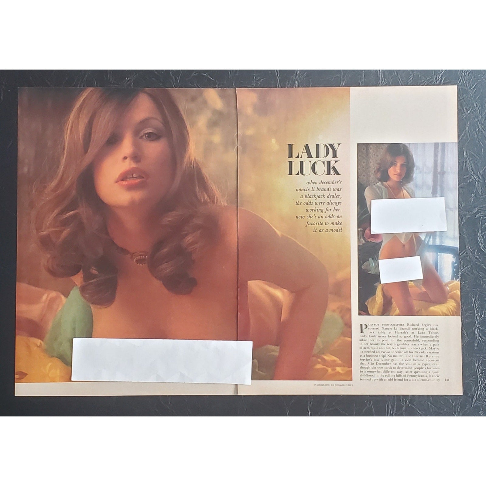 Playboy PICTORIAL ONLY - Playmate NANCIE LI BRANDI   December, 1975   5 pages