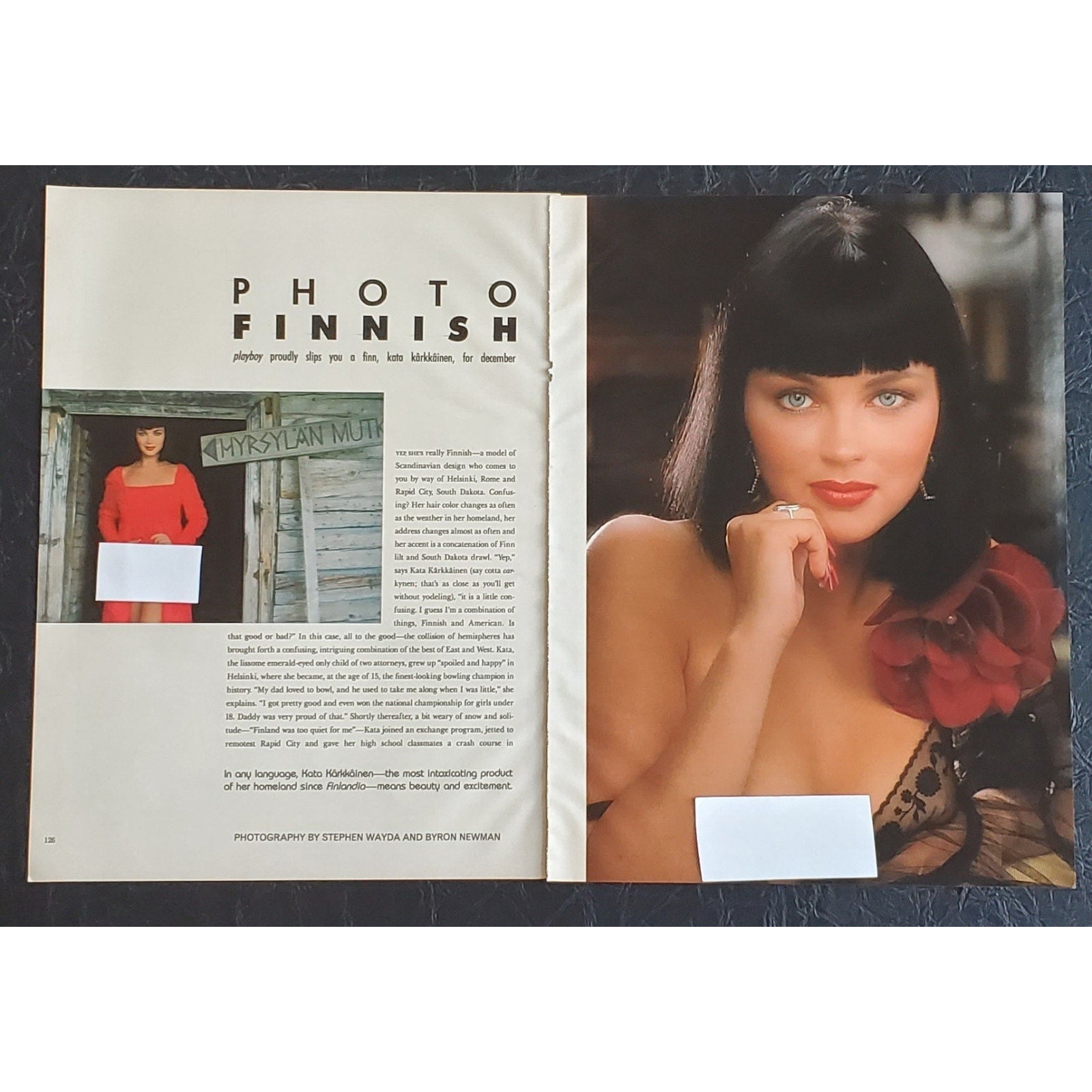 Playboy PICTORIAL ONLY - Playmate KATA KARKKANEN December, 1988 7 pages