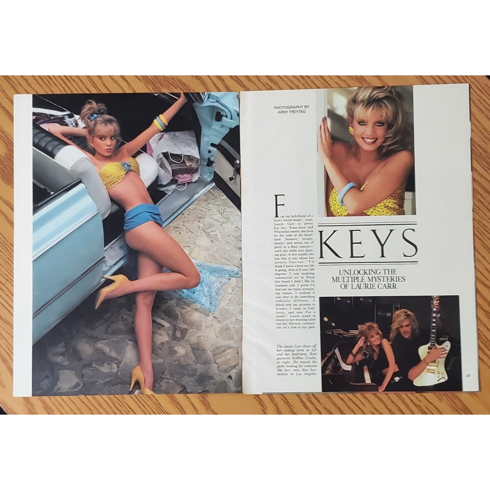 Playboy PICTORIAL ONLY - Playmate LAURIE CARR December, 1986 7 pages