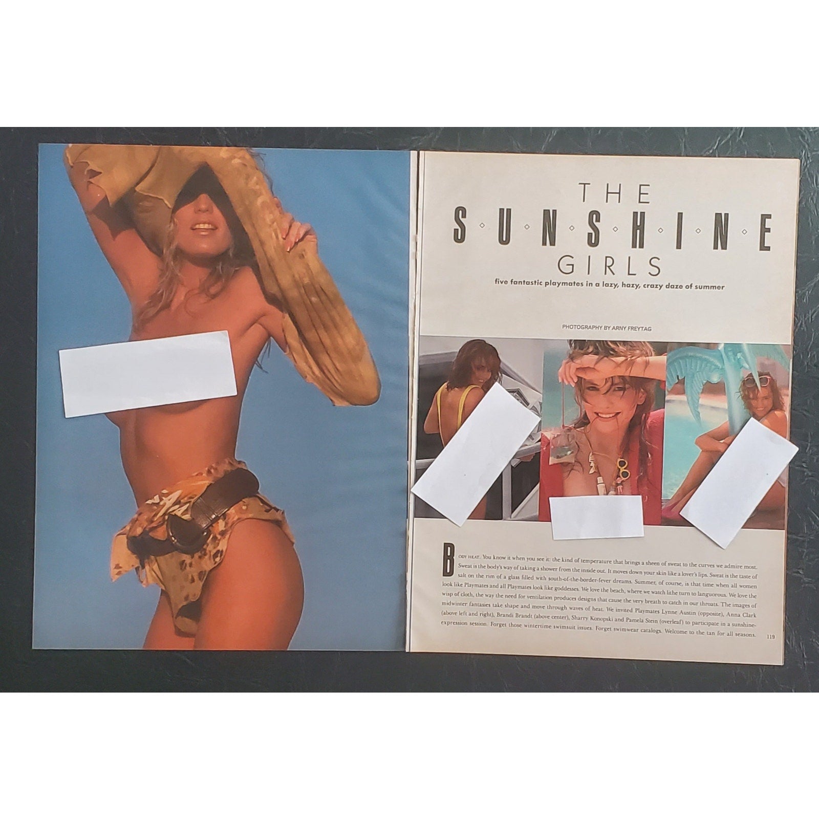 Playboy PICTORIAL ONLY - SUNSHINE GIRLS / PLAYMATES   August, 1988   10 pages