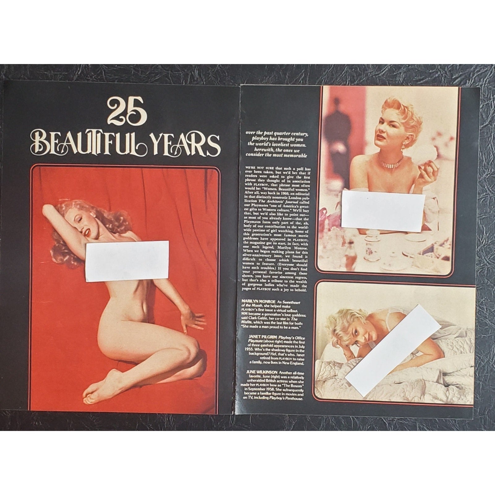 Playboy PICTORIAL ONLY - 25 BEAUTIFUL YEARS January, 1979 16 pages
