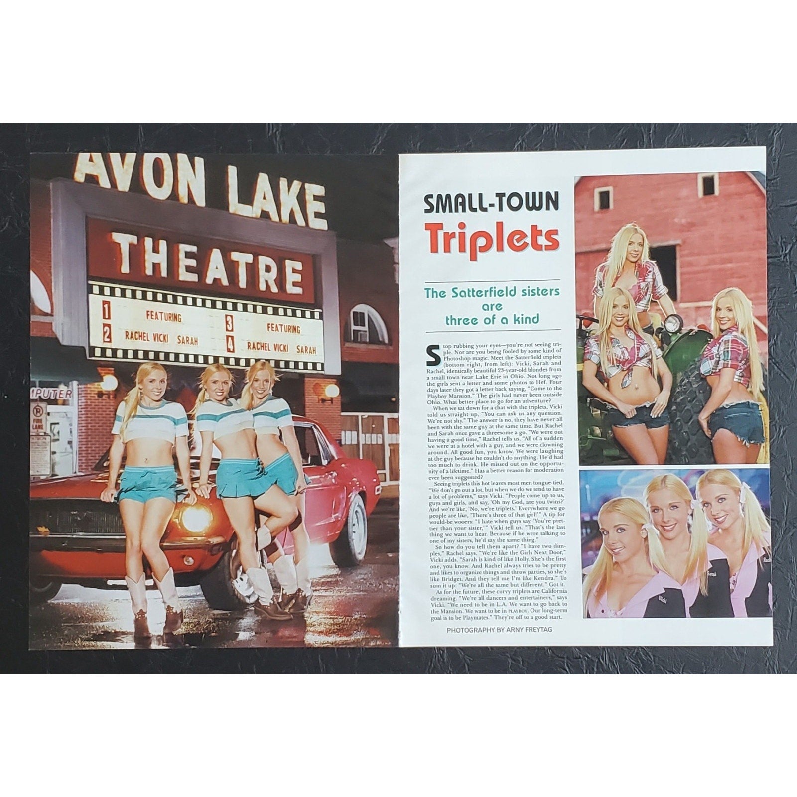 Playboy PICTORIAL ONLY - THE SATTERFIELD TRIPLETS August, 2007 6 Pages