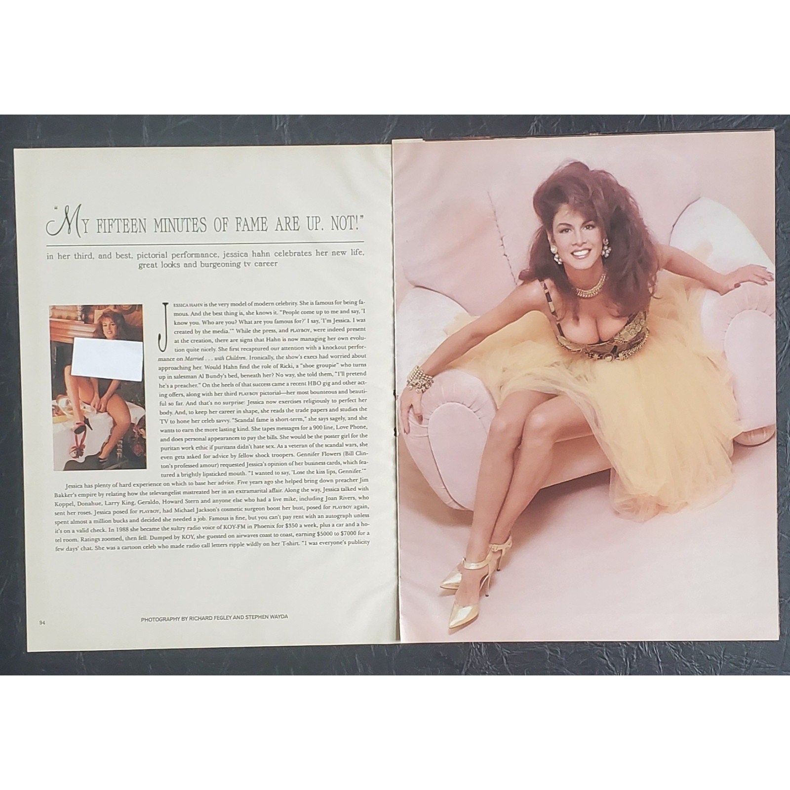 Playboy PICTORIAL ONLY - JESSICA HAHN December, 1992 10 pgs