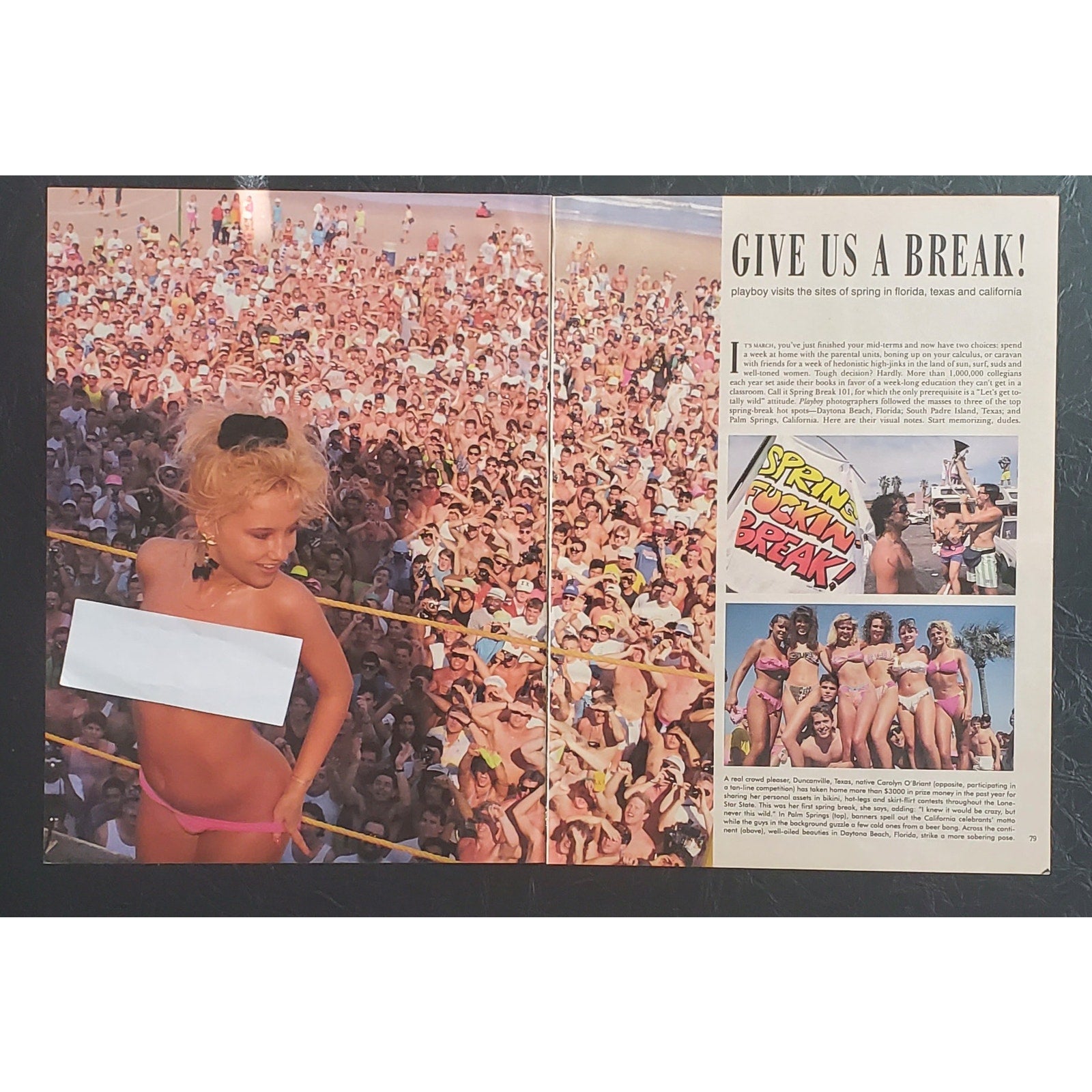 Playboy PICTORIAL ONLY - SPRING BREAK   April, 1991   8 pages