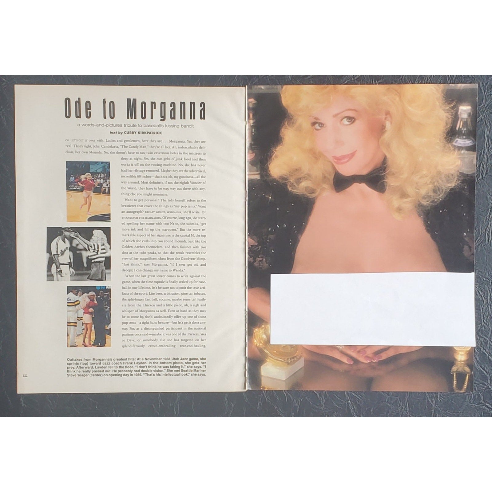 Playboy PICTORIAL ONLY - MORGANNA THE KISSING BANDIT September, 1989 4 pages
