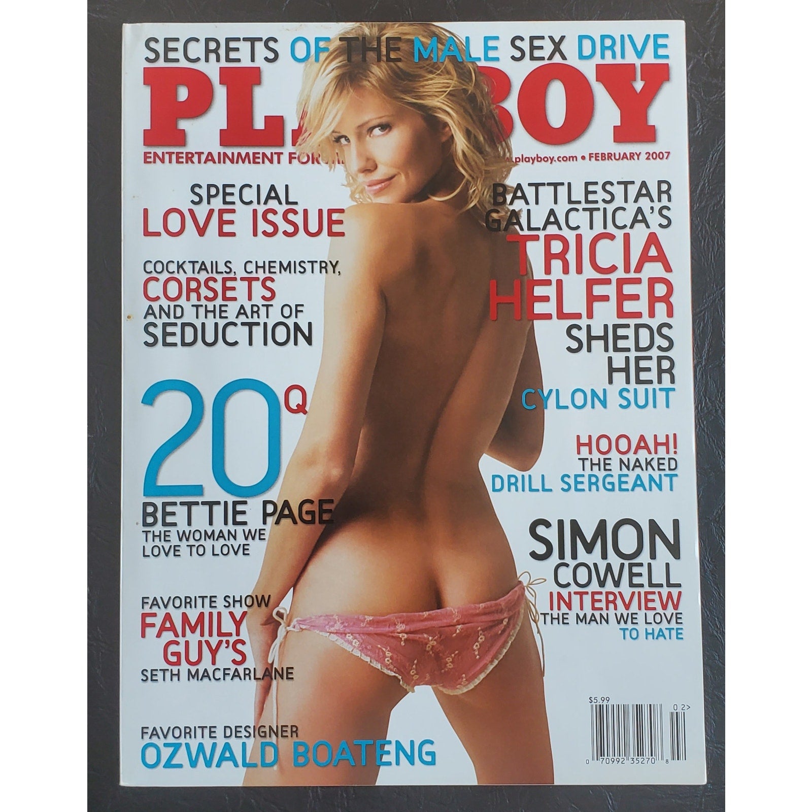 Playboy - February, 2007   Actress TRICIA HELFER  (Playmate HEATHER RENE SMITH)