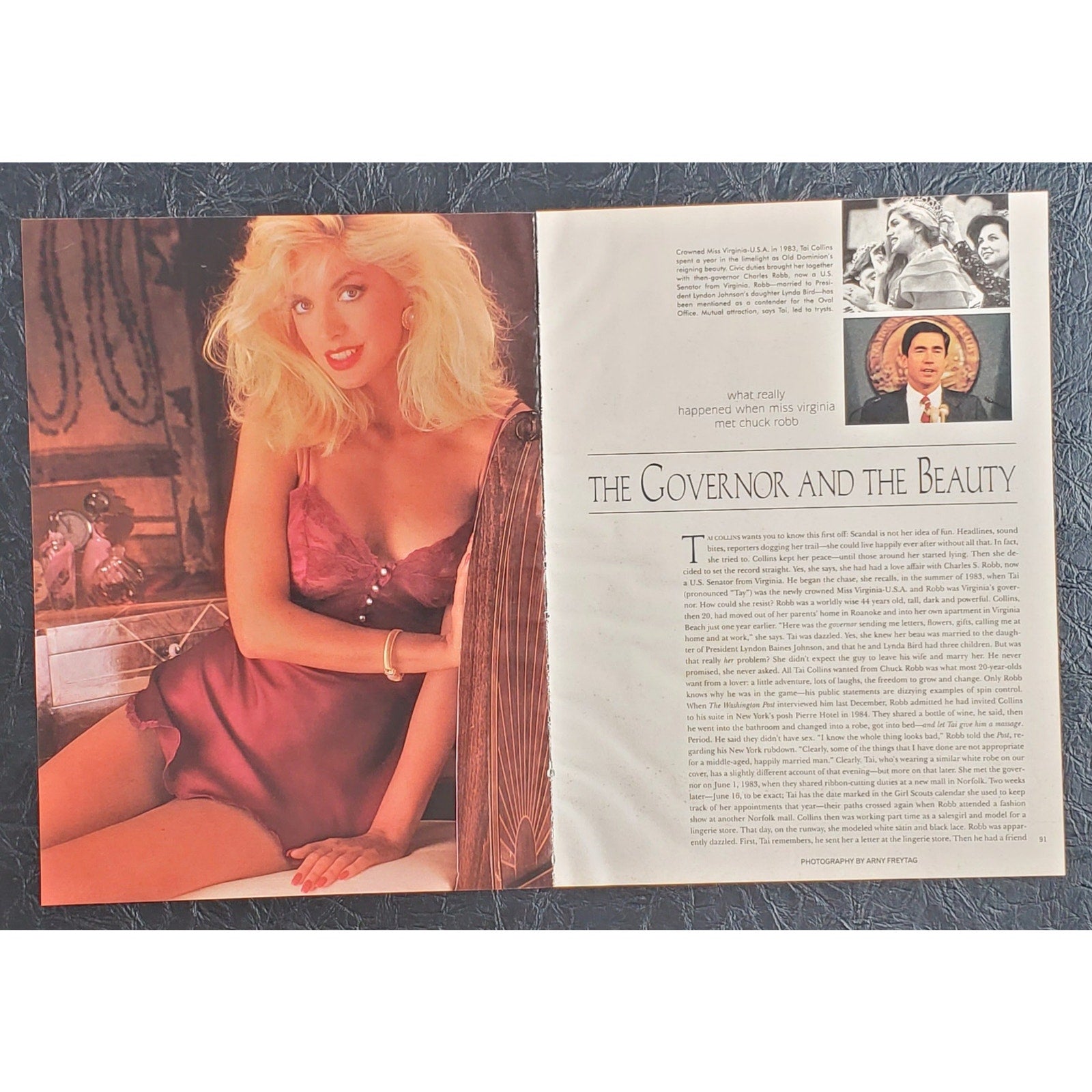 Playboy PICTORIAL ONLY - Senate Mistress TAI COLLINS   October, 1991   8 pages