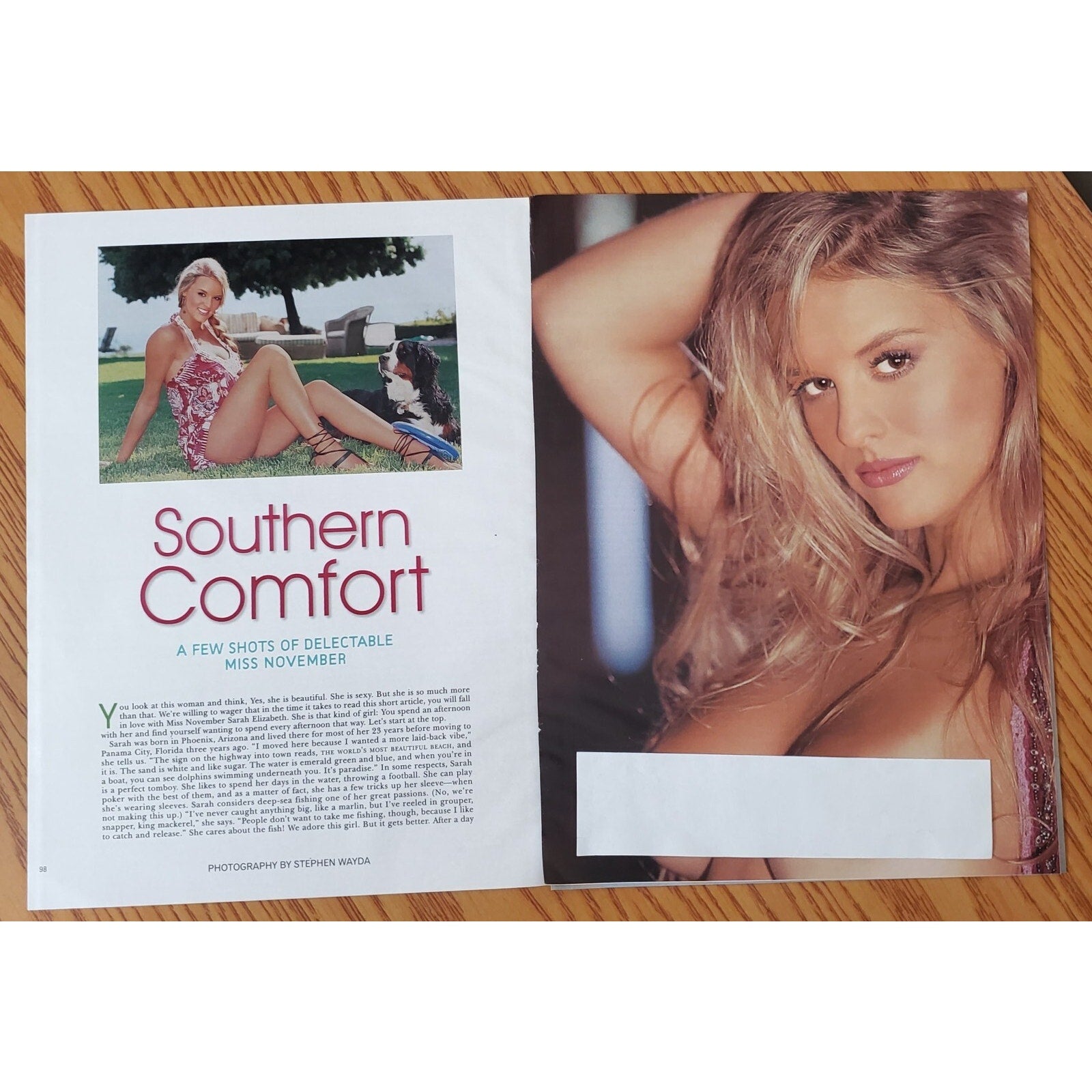 Playboy PICTORIAL ONLY - Playmate SARAH ELIZABETH November, 2006 7 pages