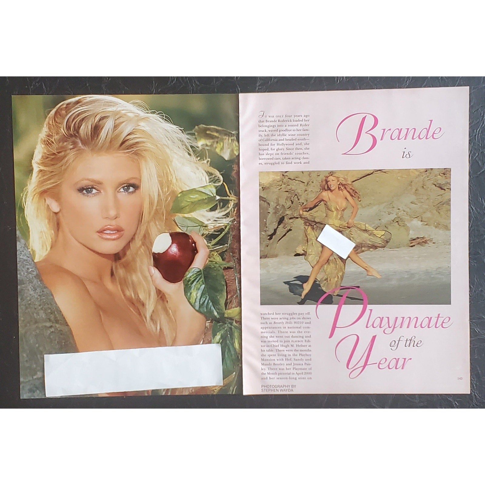 Playboy PICTORIAL ONLY - PMOY BRANDE RODERICK   June, 2001