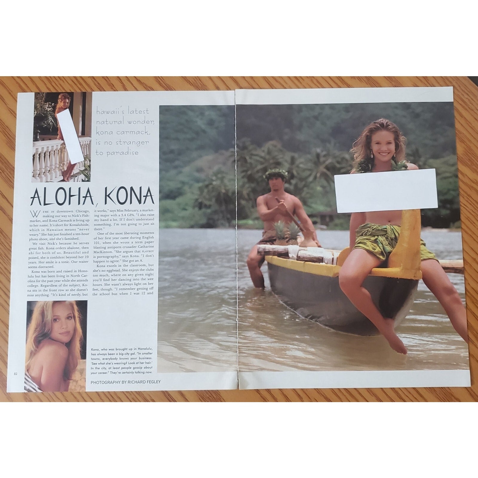 Playboy PICTORIAL ONLY - Playmate KONA CARMACK February, 1996 7 pages
