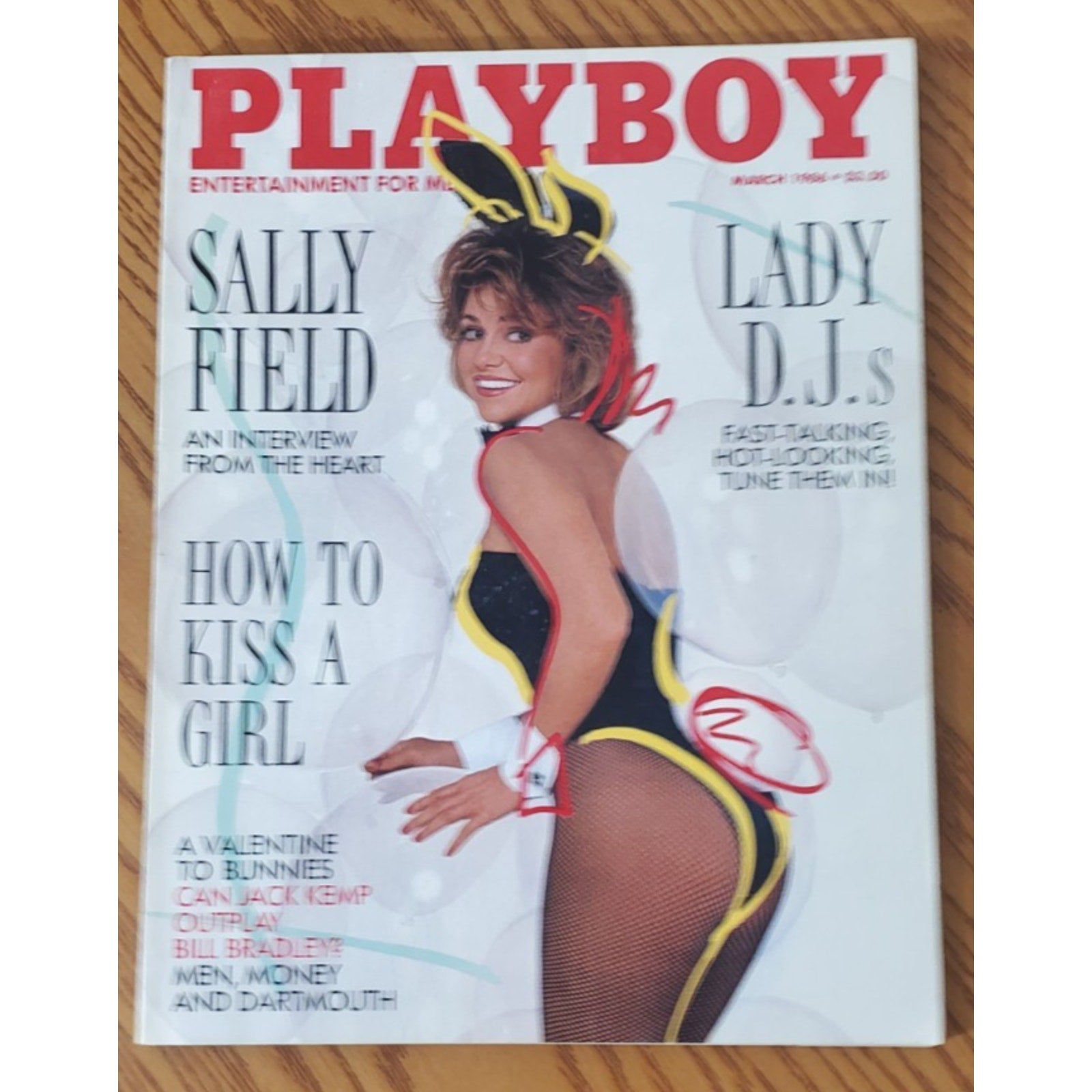 Playboy - March, 1986 SALLY FIELD Cover & Interview (Playmate KIM MORRIS)