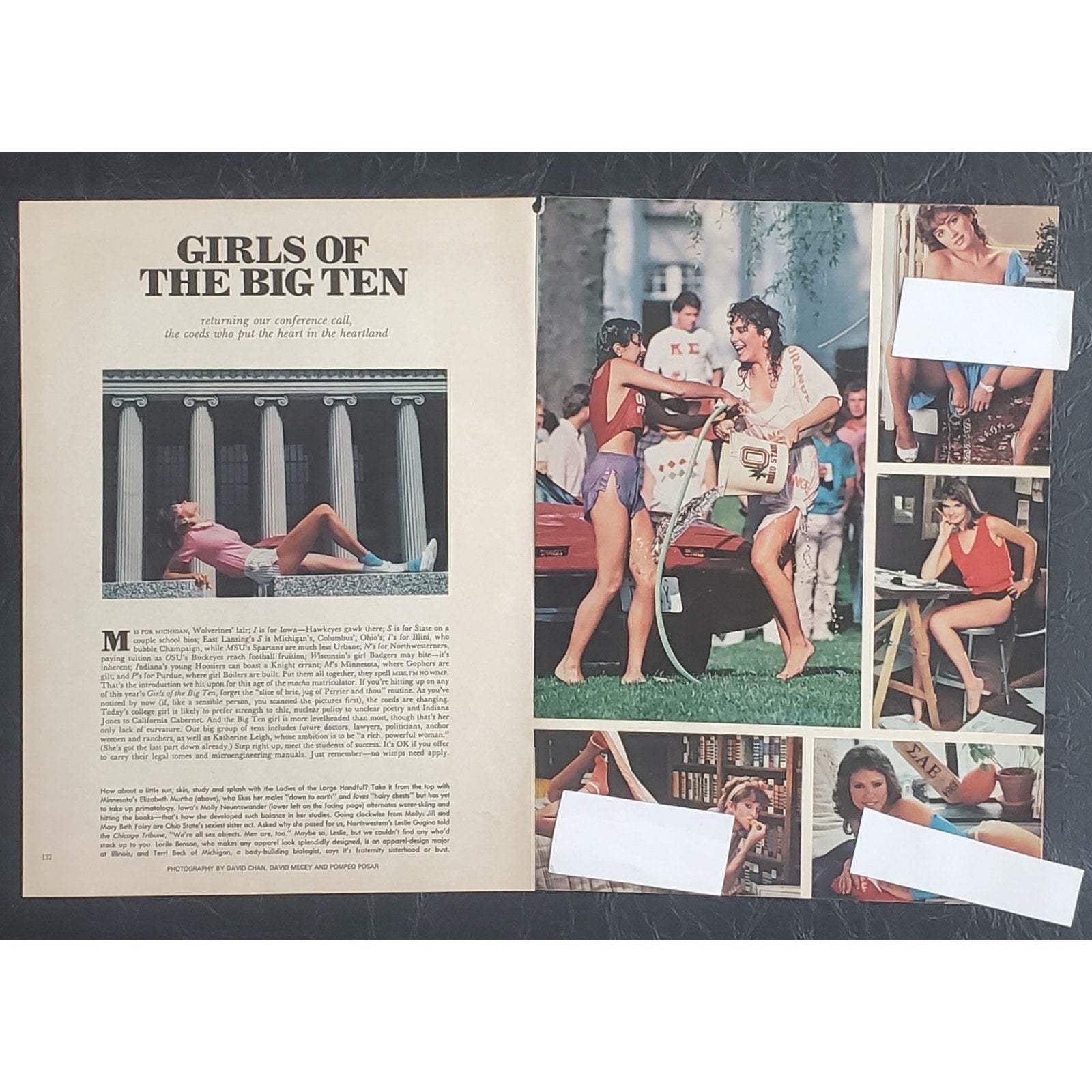 Playboy PICTORIAL ONLY - GIRLS OF THE BIG 10 September, 1984 10 Pages