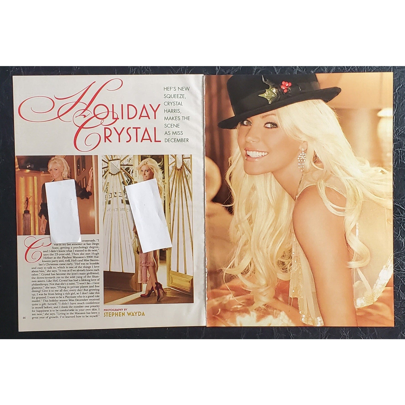 Playboy PICTORIAL ONLY - Playmate CRYSTAL HARRIS   December, 2009   5 Pages