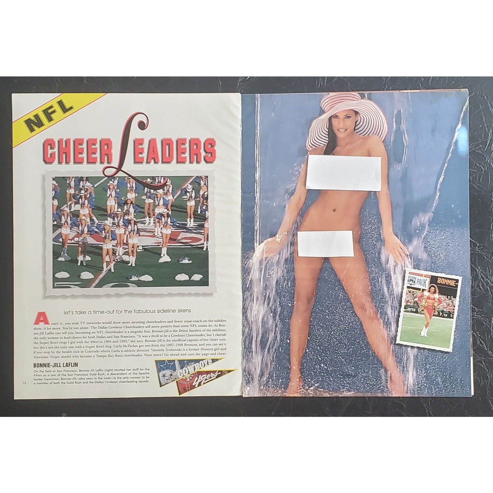 Playboy PICTORIAL ONLY - NFL CHEERLEADERS     February, 1999    8 Pages