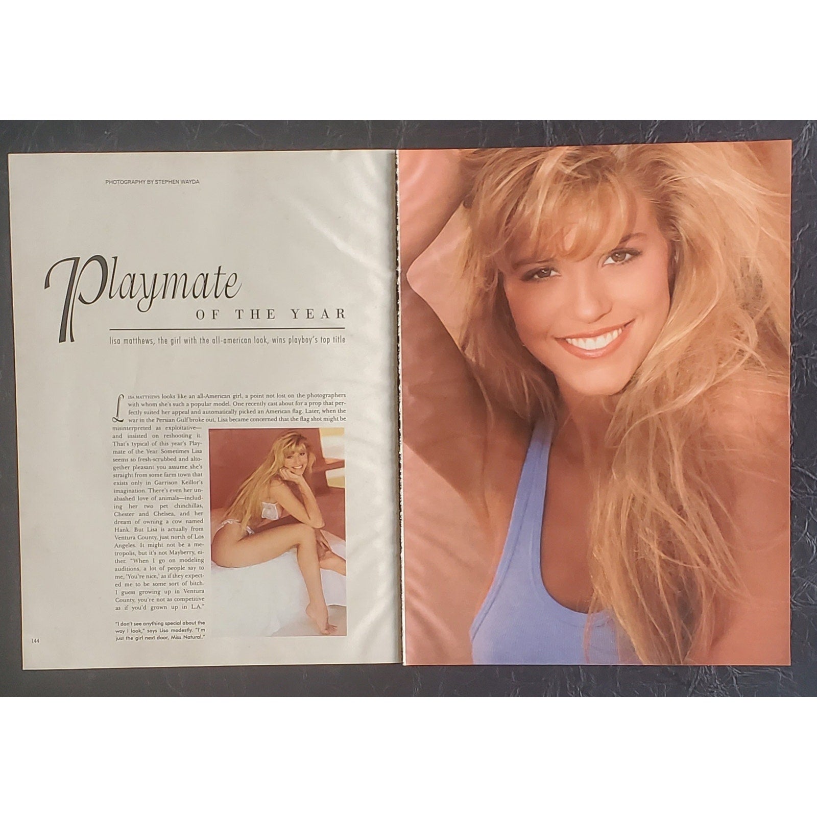 Playboy PICTORIAL ONLY - PMOY LISA MATTHEWS   June, 1991