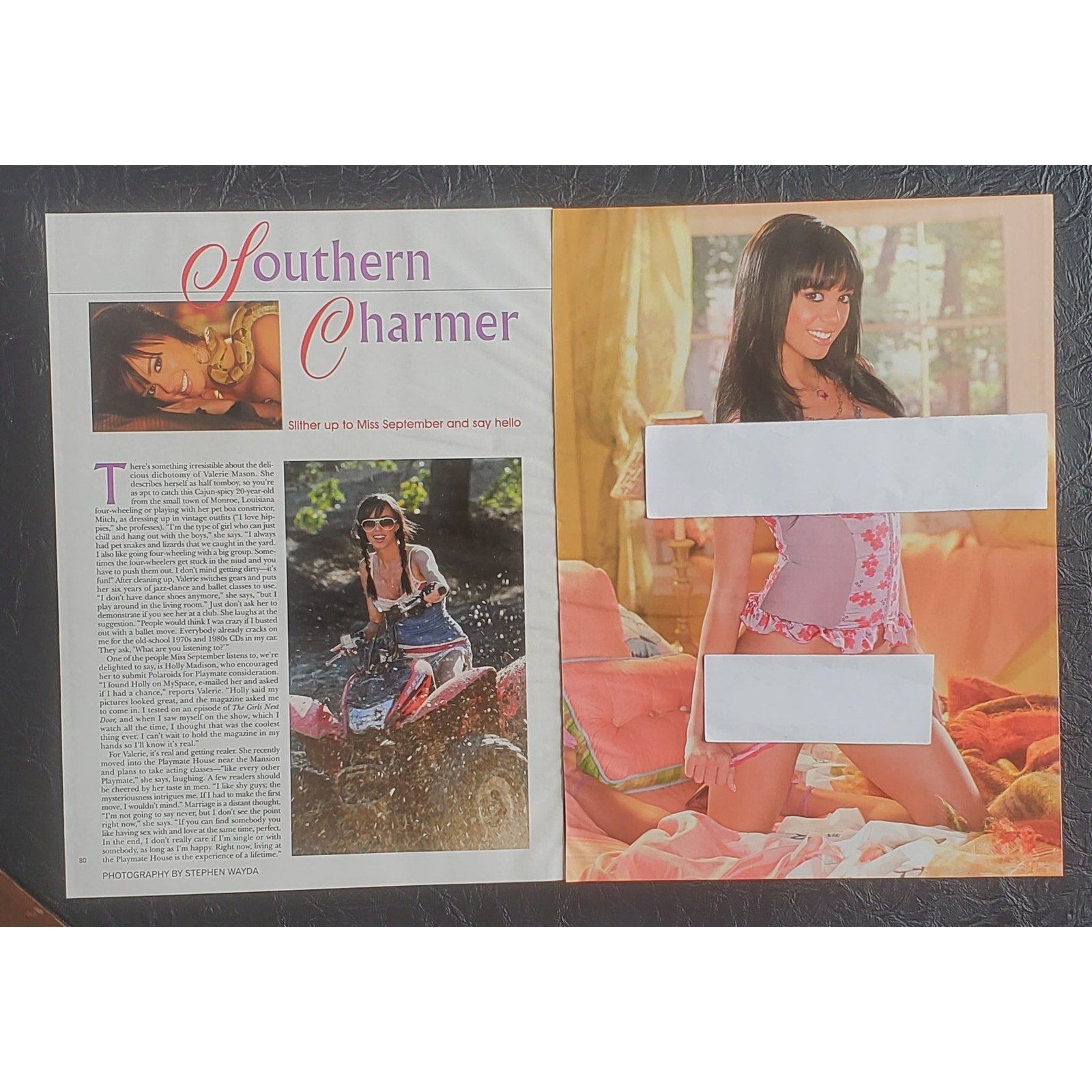 Playboy PICTORIAL ONLY - Playmate VALERIE MASON   September, 2008  5 pages