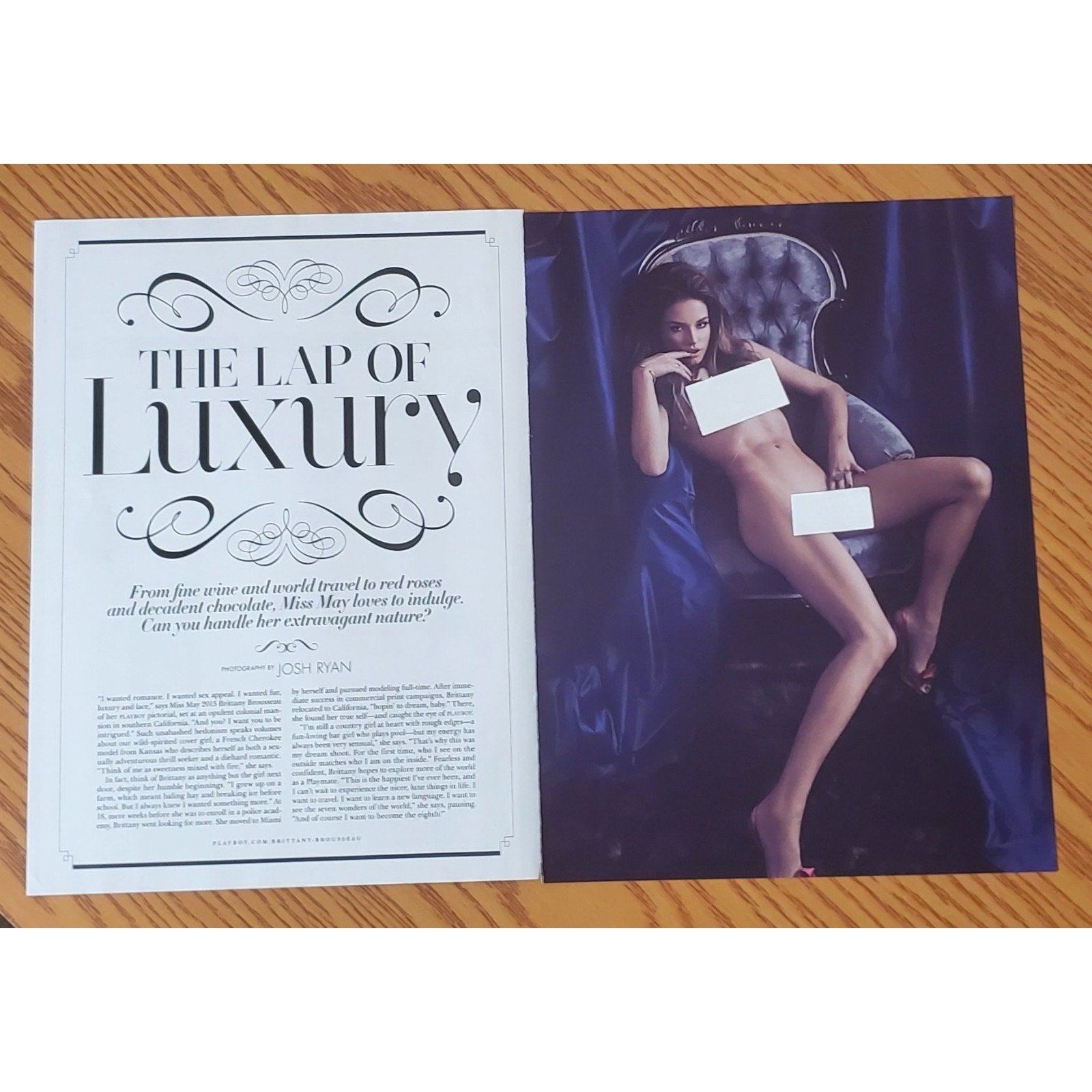 Playboy PICTORIAL ONLY - Playmate BRITTANY BROUSSEAU May, 2015 5 pages