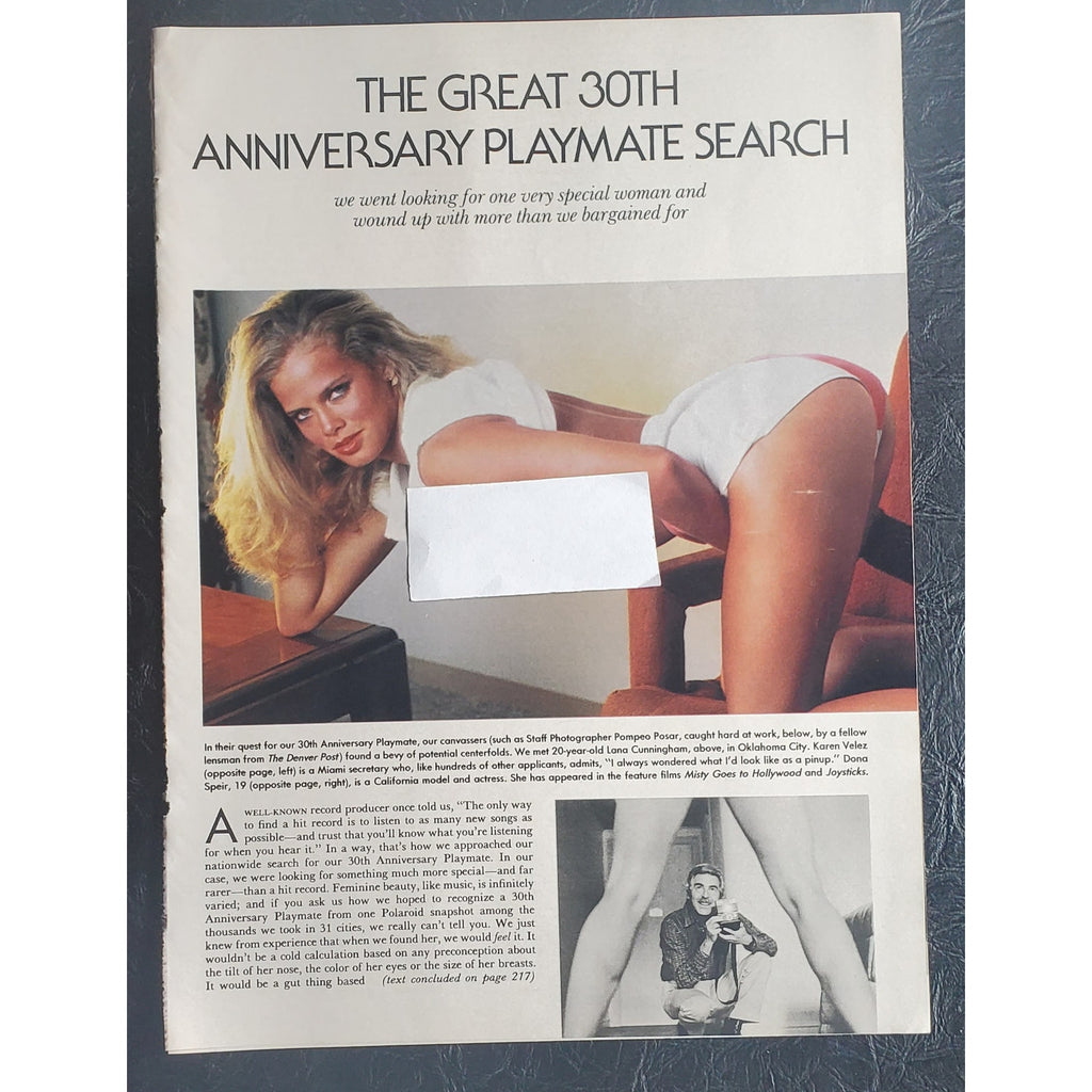 Playboy PICTORIAL ONLY - PENNY BAKER & 30th Ann. Playmate Hunt   January, 1984