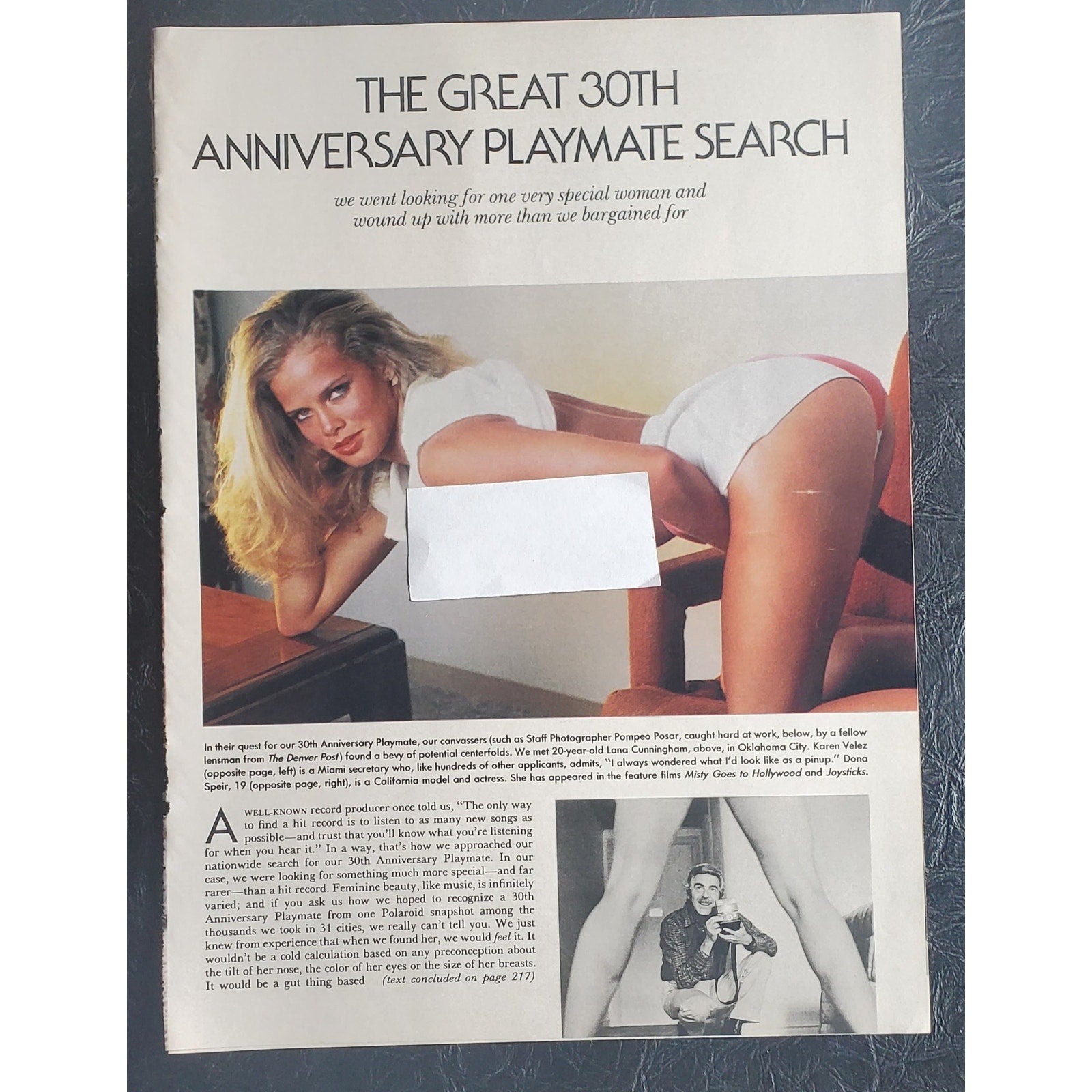 Playboy PICTORIAL ONLY - PENNY BAKER & 30th Ann. Playmate Hunt   January, 1984