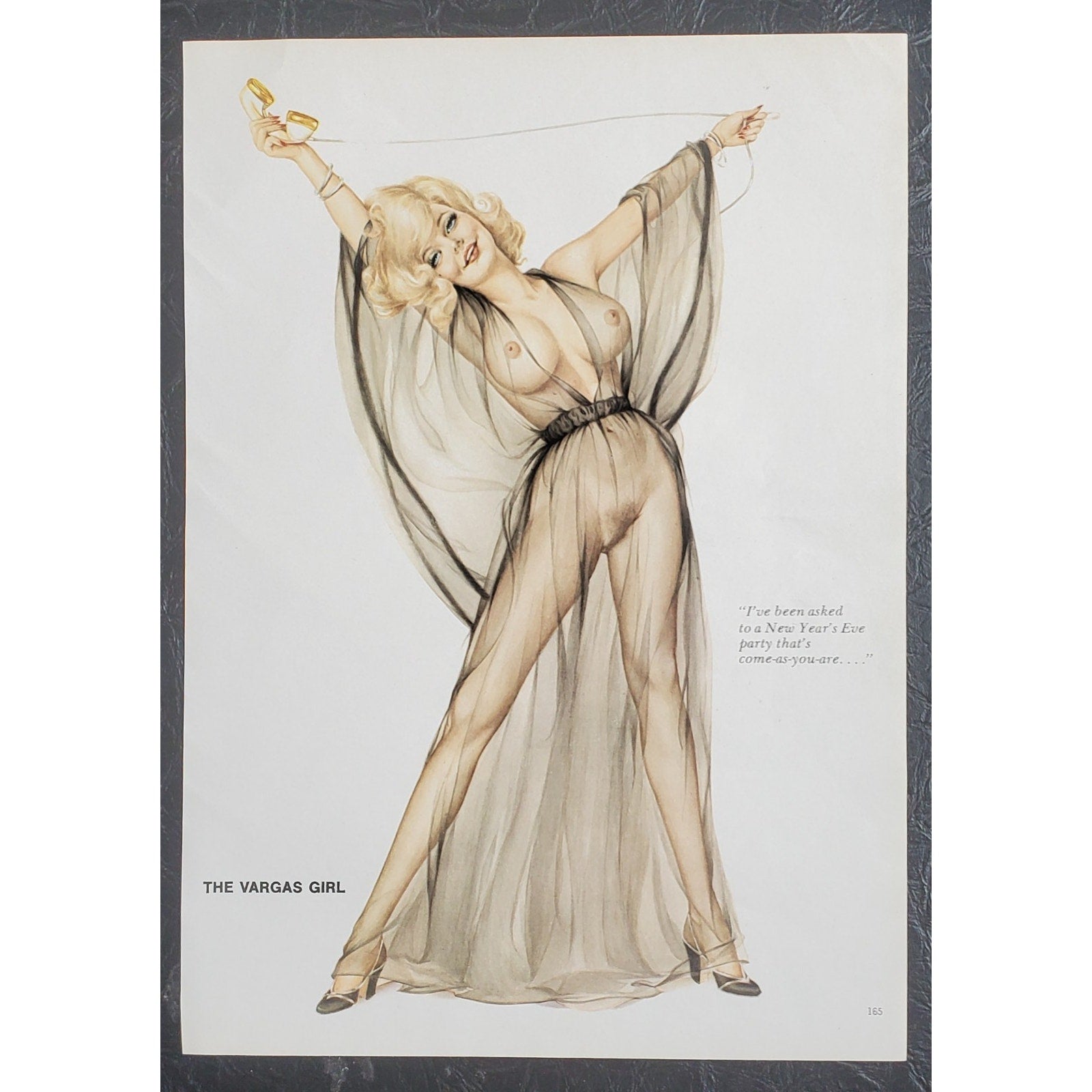 ALBERTO VARGAS Pin-Up Girl from the 1960s / Early 1970s DOUBLE SIDED