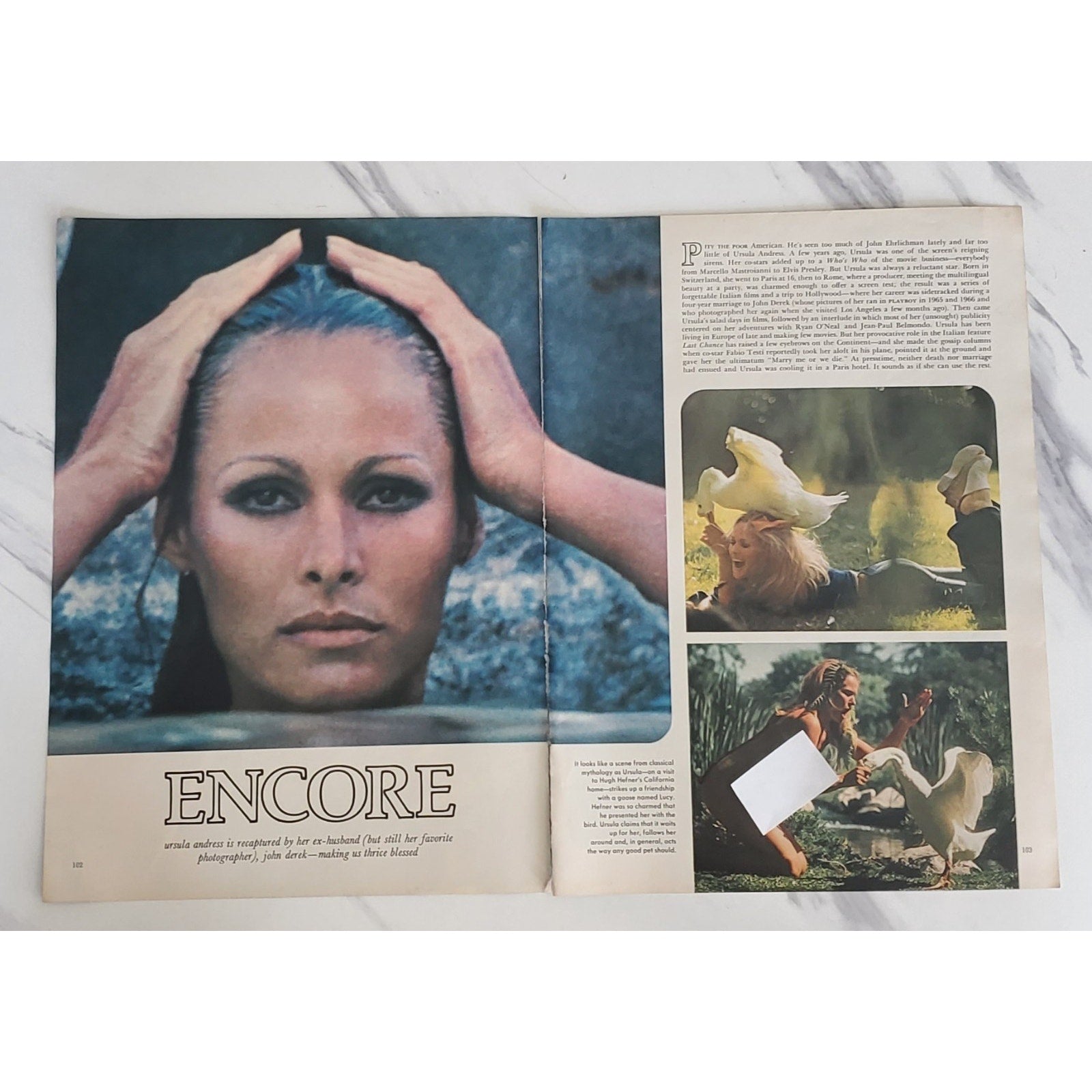 Playboy PICTORIAL ONLY - Actress URSULA ANDRESS Encore Nov, 1973 8 Pages