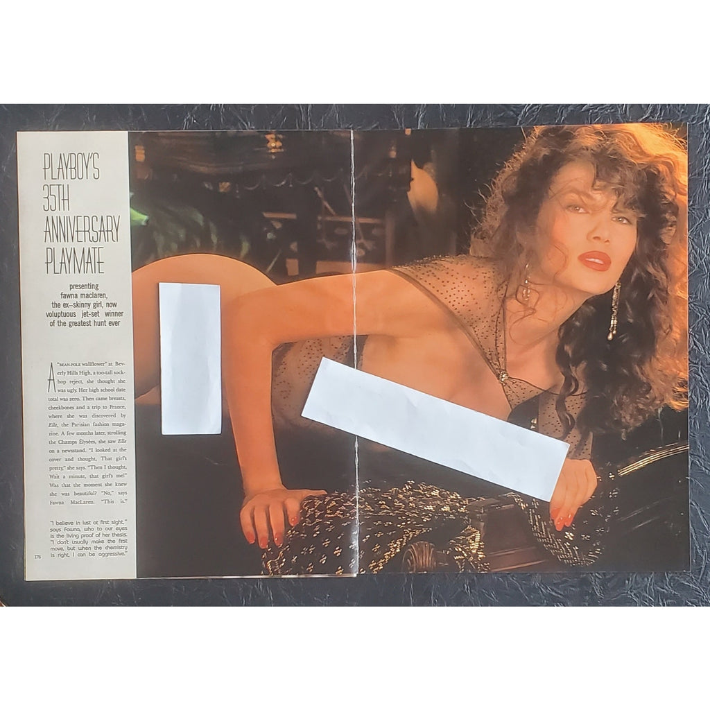 Playboy PICTORIAL ONLY - Playmate FAWNA MACLAREN + Xtras    Jan, 1989  15 pages