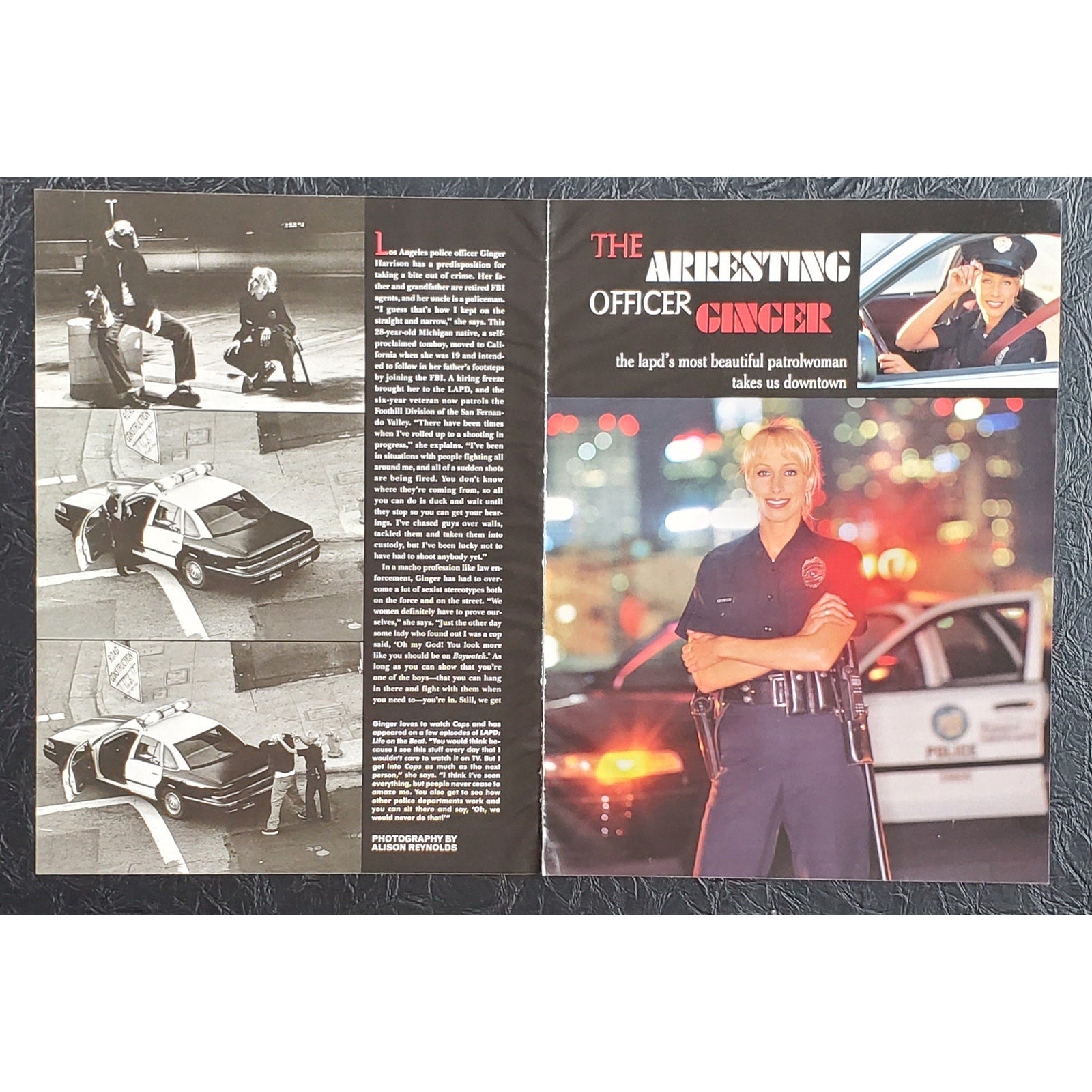 Playboy PICTORIAL ONLY - LAPD Officer GINGER HARRISON  July, 2001  6 pages