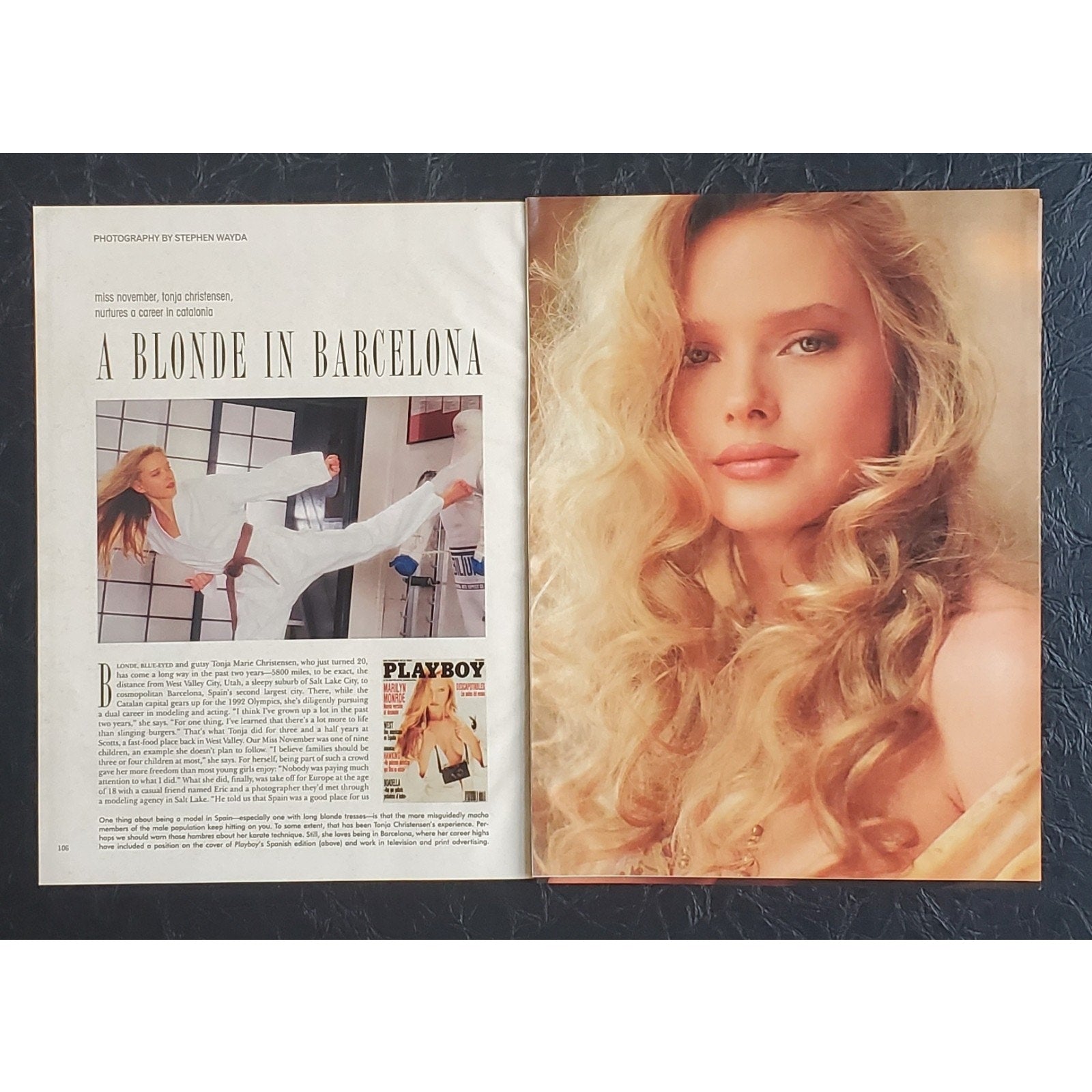 Playboy PICTORIAL ONLY - Playmate TONJA CHRISTENSEN Nov, 1991 7 pages