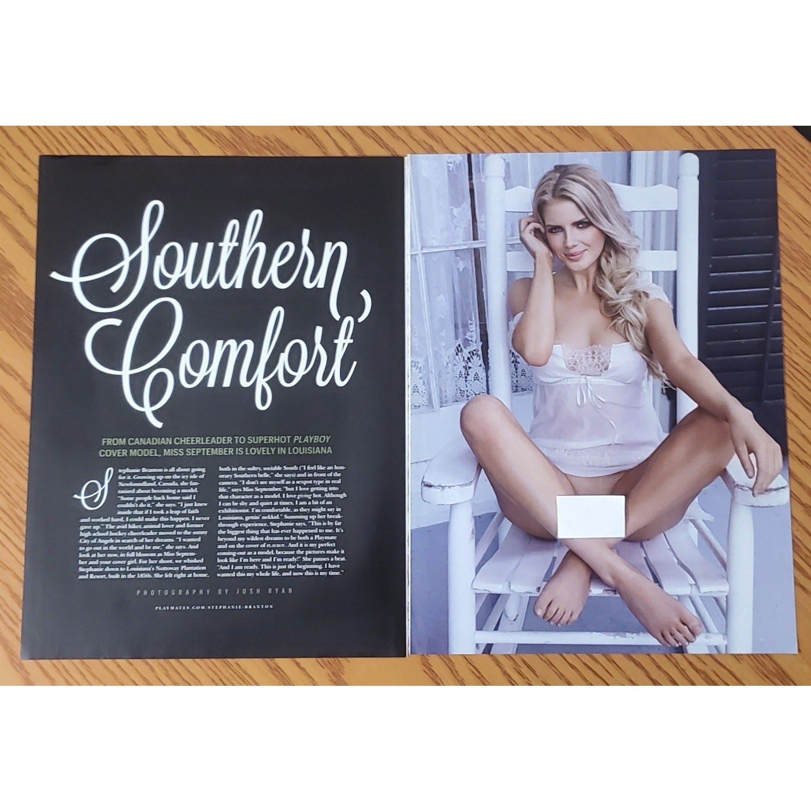 Playboy PICTORIAL ONLY - Playmate STEPHANIE BRANTON September, 2014 5 pages