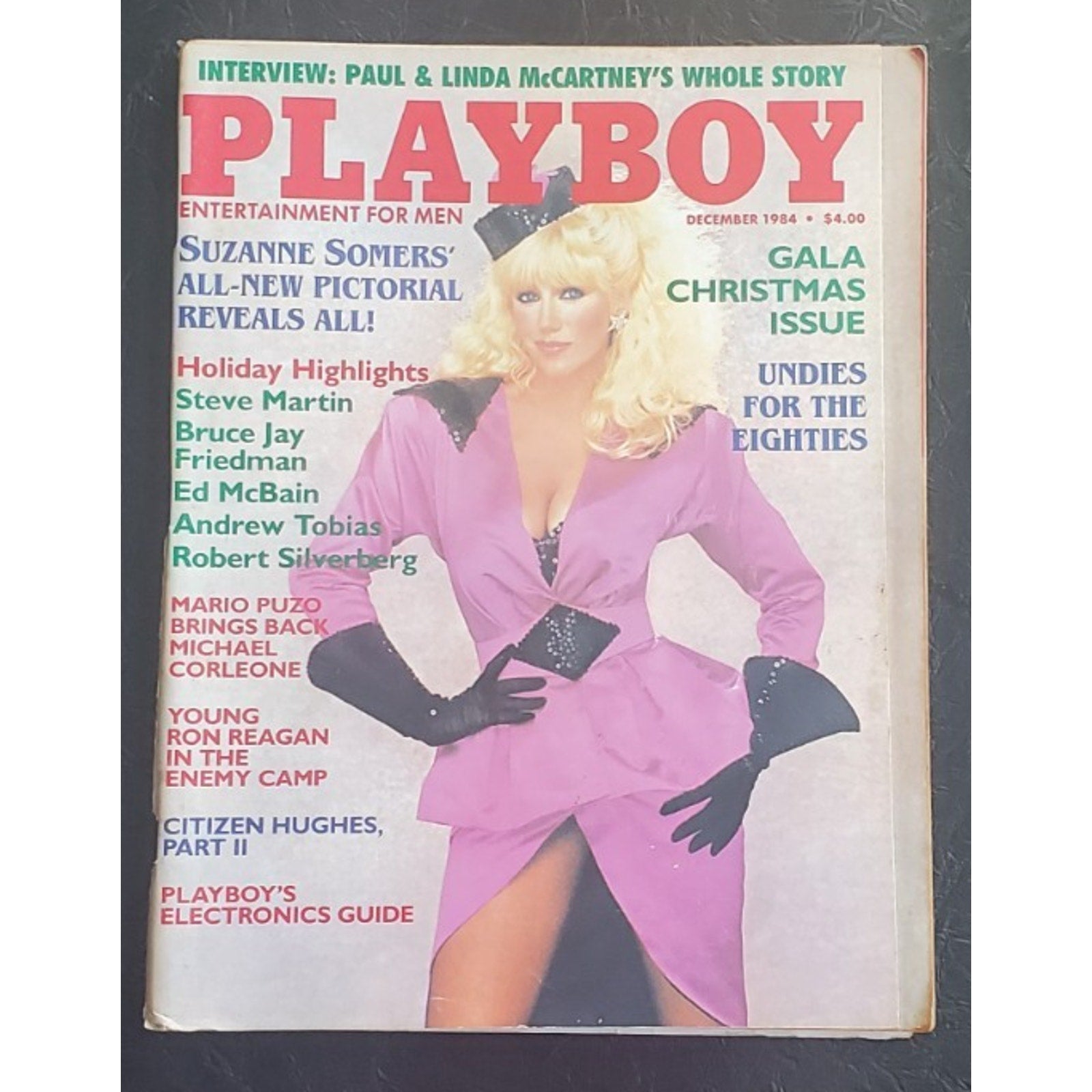 Playboy - December, 1984 SUZANNE SOMERS Encore (1985 PMOY KAREN VELEZ)