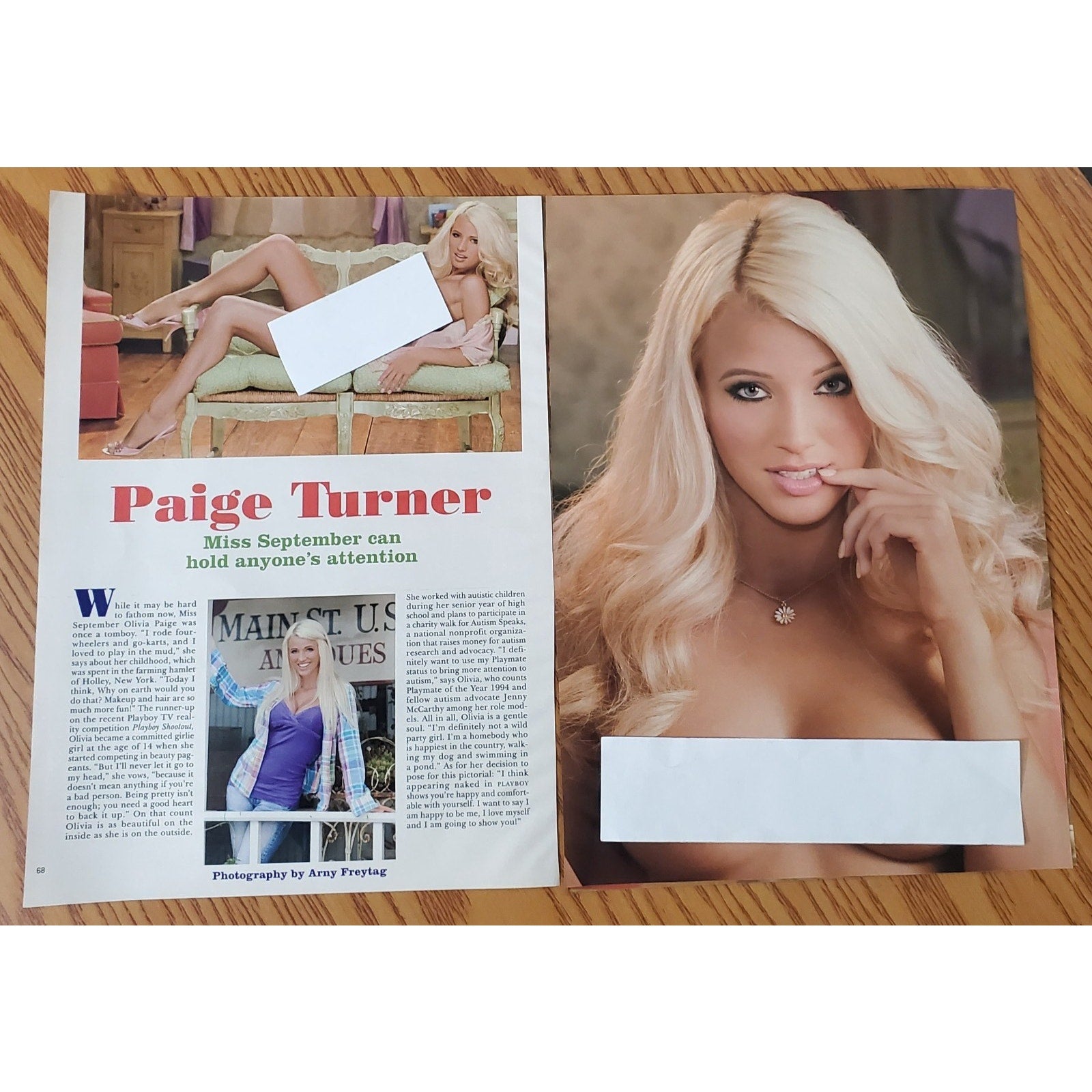 Playboy PICTORIAL ONLY - Playmate OLIVIA PAIGE September, 2010 5 pages