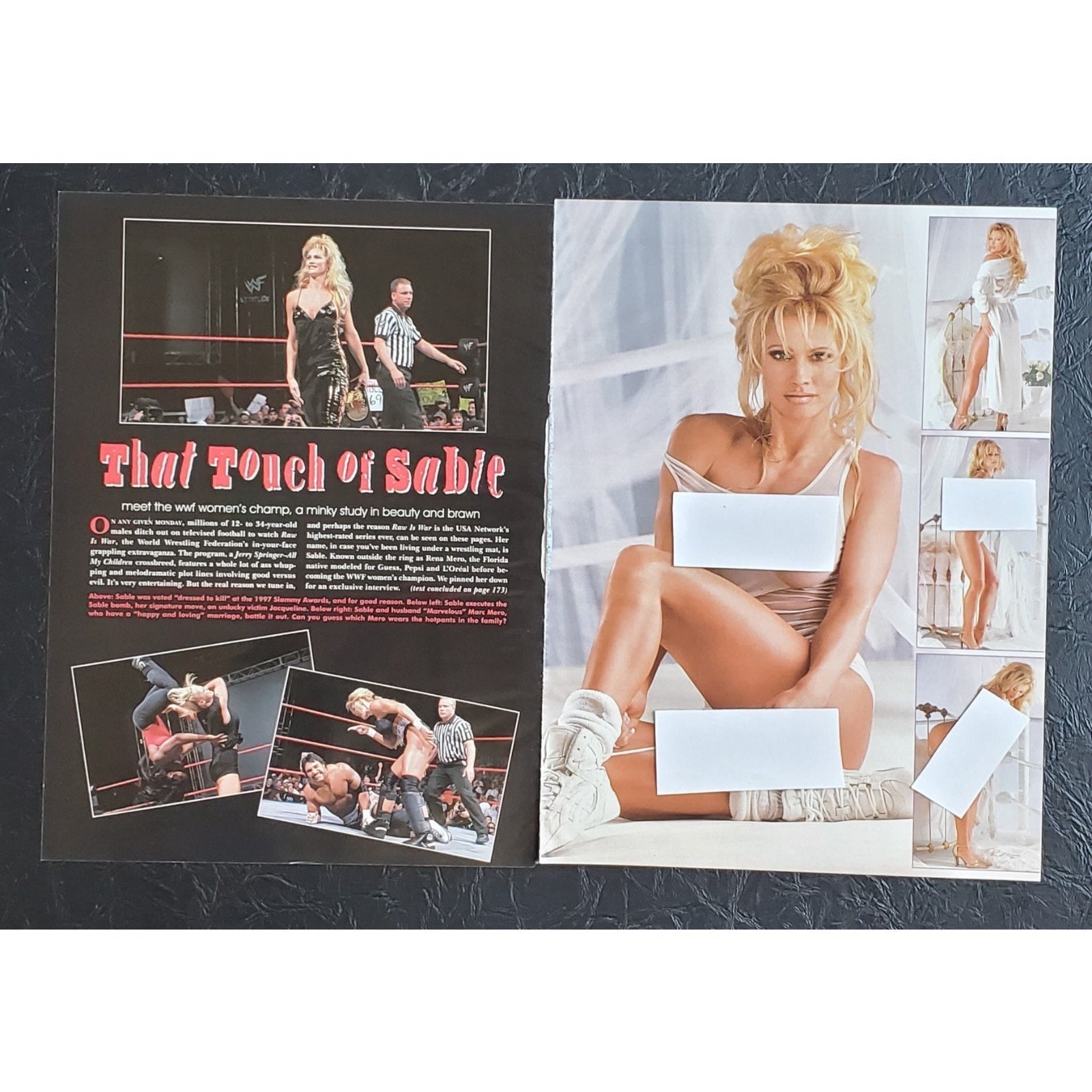 Playboy PICTORIAL ONLY - WWF Goddess SABLE April, 1999 8 Pages