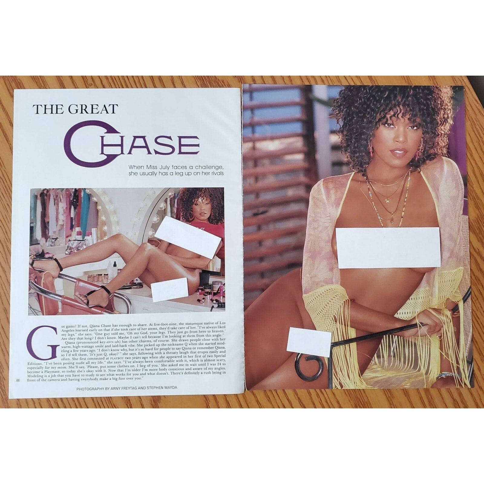 Playboy PIN UP / PICTORIAL ONLY - Playmate QIANA CHASE July, 2005 7 Pages
