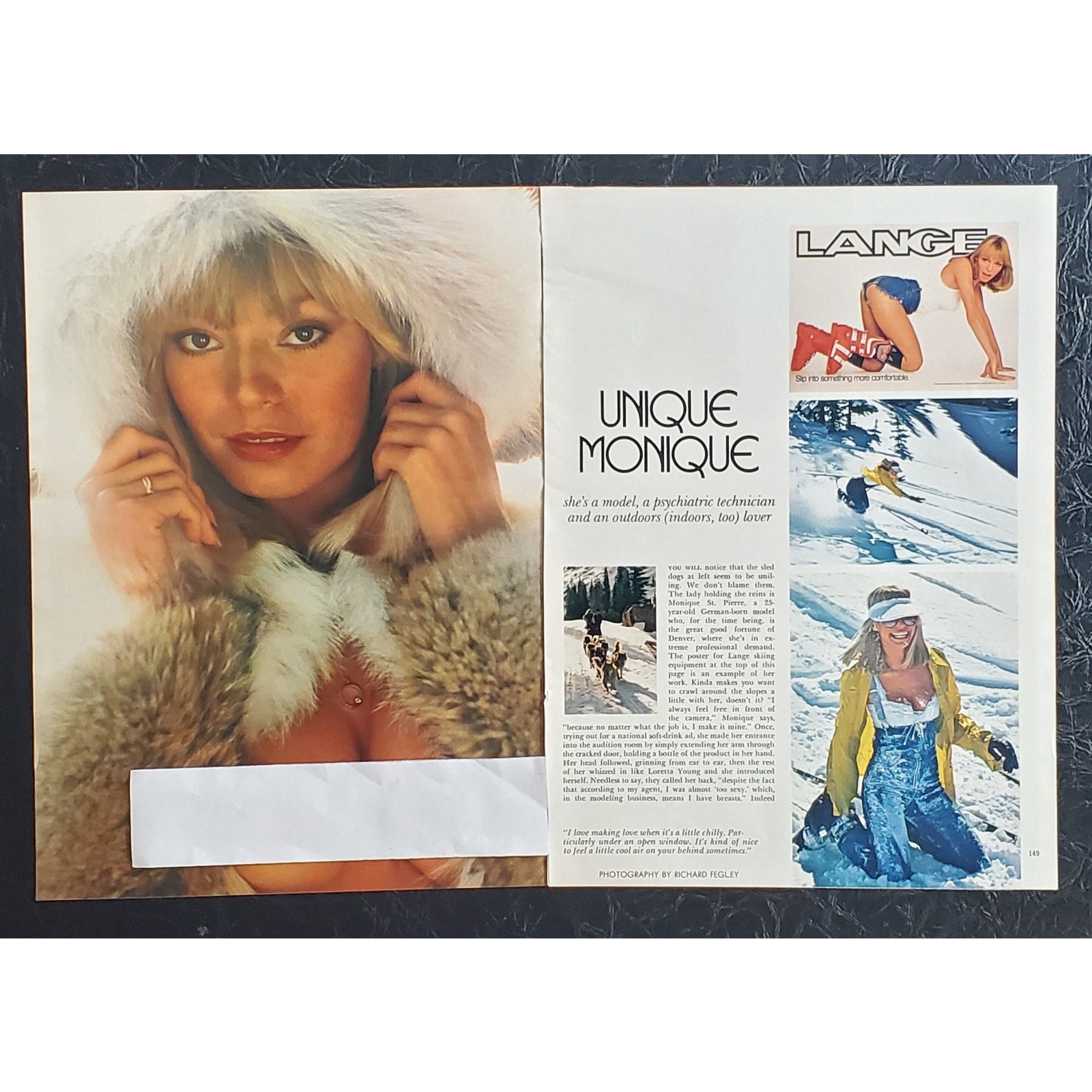 Playboy PICTORIAL ONLY - Playmate MONIQUE ST PIERRE   November, 1978   7 Pages