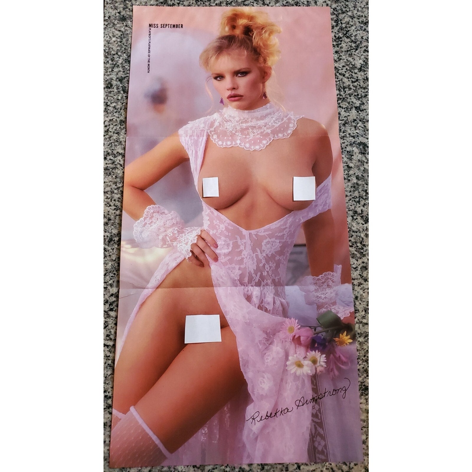 Playboy PIN UP / CF - Playmate REBEKKA ARMSTRONG September, 1986