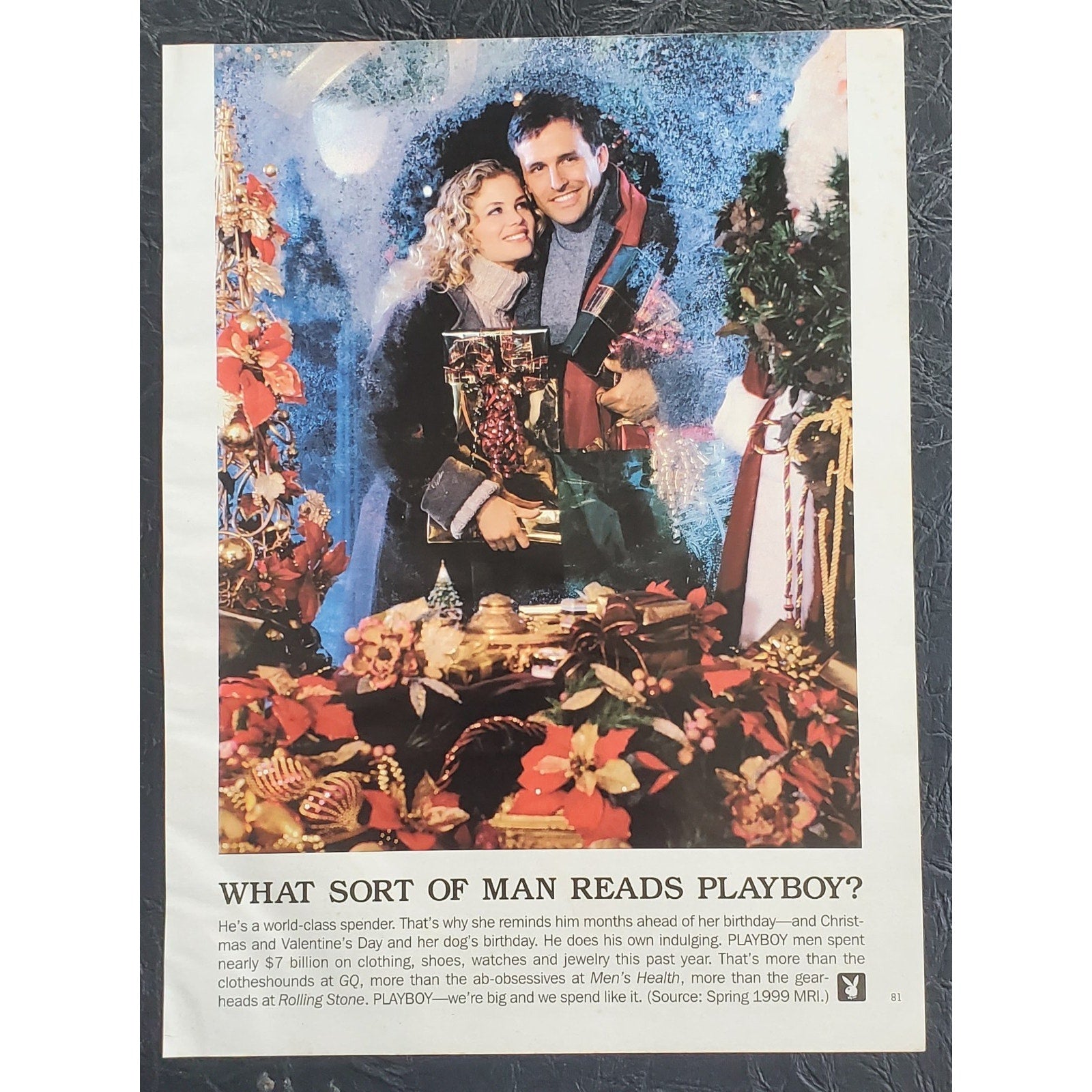 1990s PLAYBOY Magazine AD "WHAT SORT OF MAN READS PLAYBOY" 8" X 11"